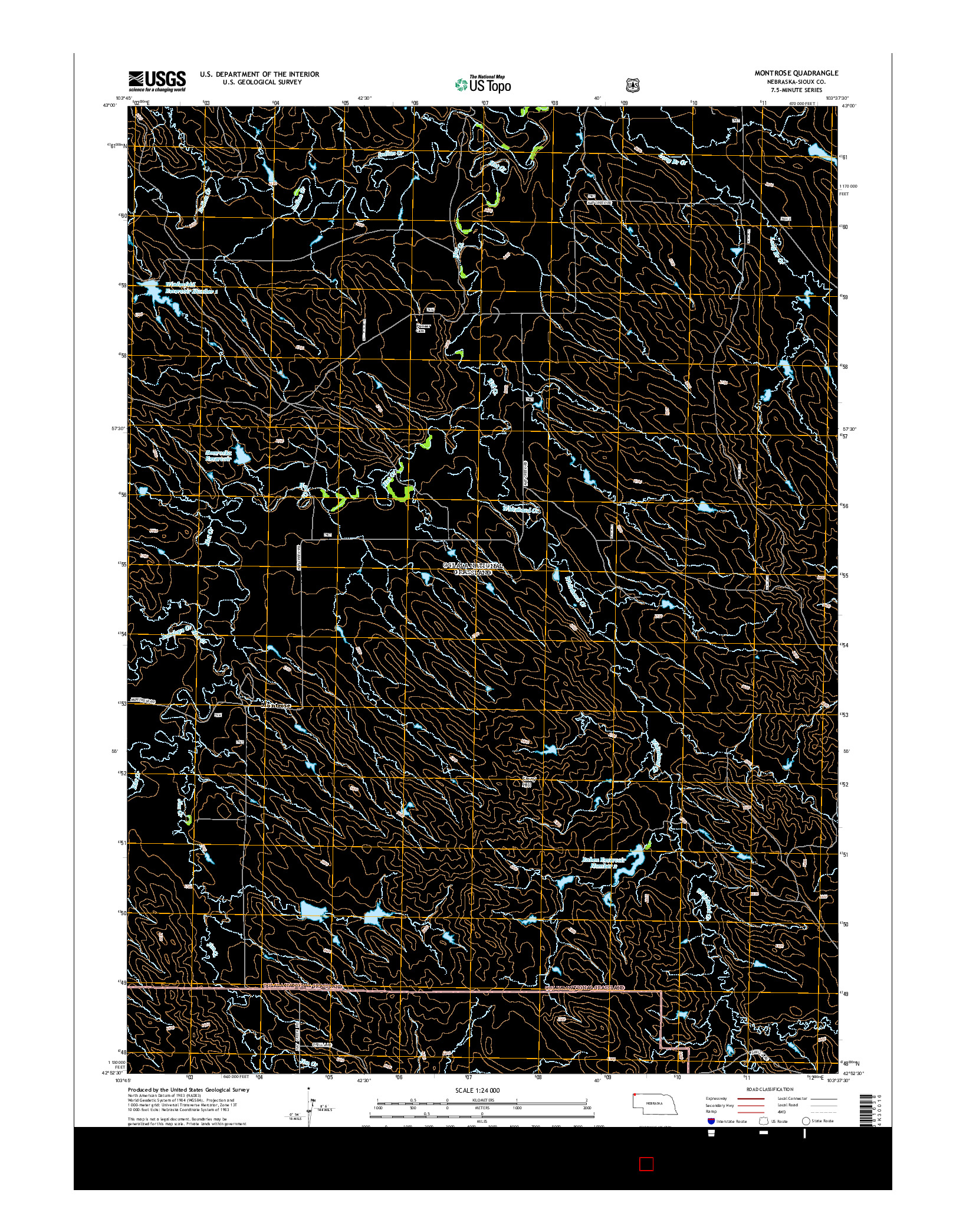 USGS US TOPO 7.5-MINUTE MAP FOR MONTROSE, NE 2014