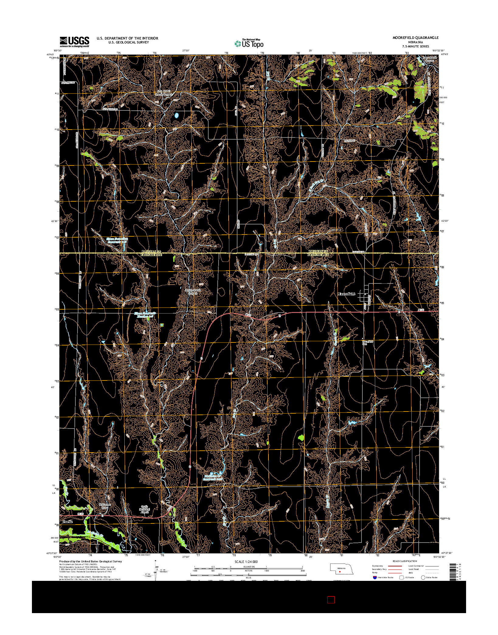 USGS US TOPO 7.5-MINUTE MAP FOR MOOREFIELD, NE 2014