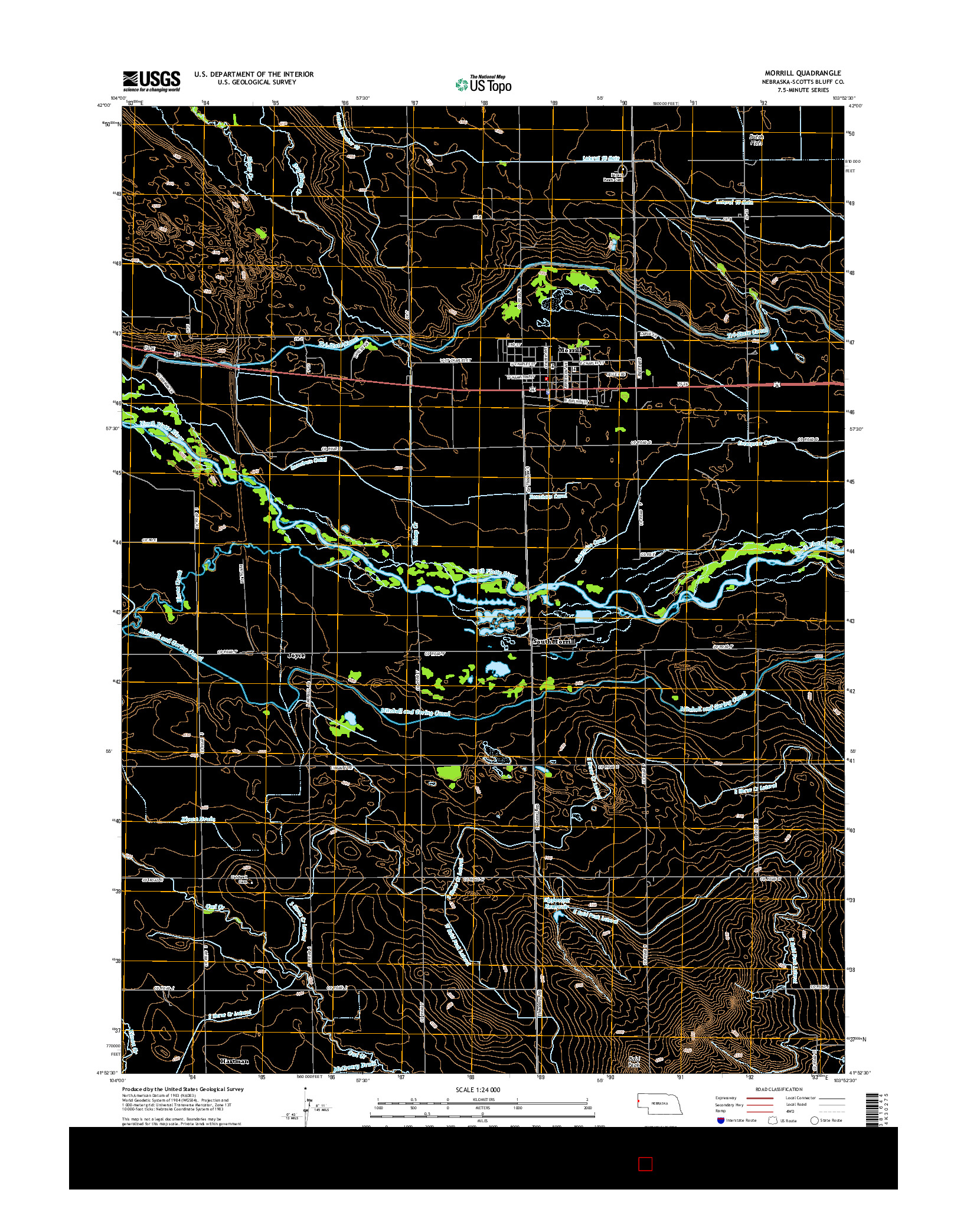 USGS US TOPO 7.5-MINUTE MAP FOR MORRILL, NE 2014