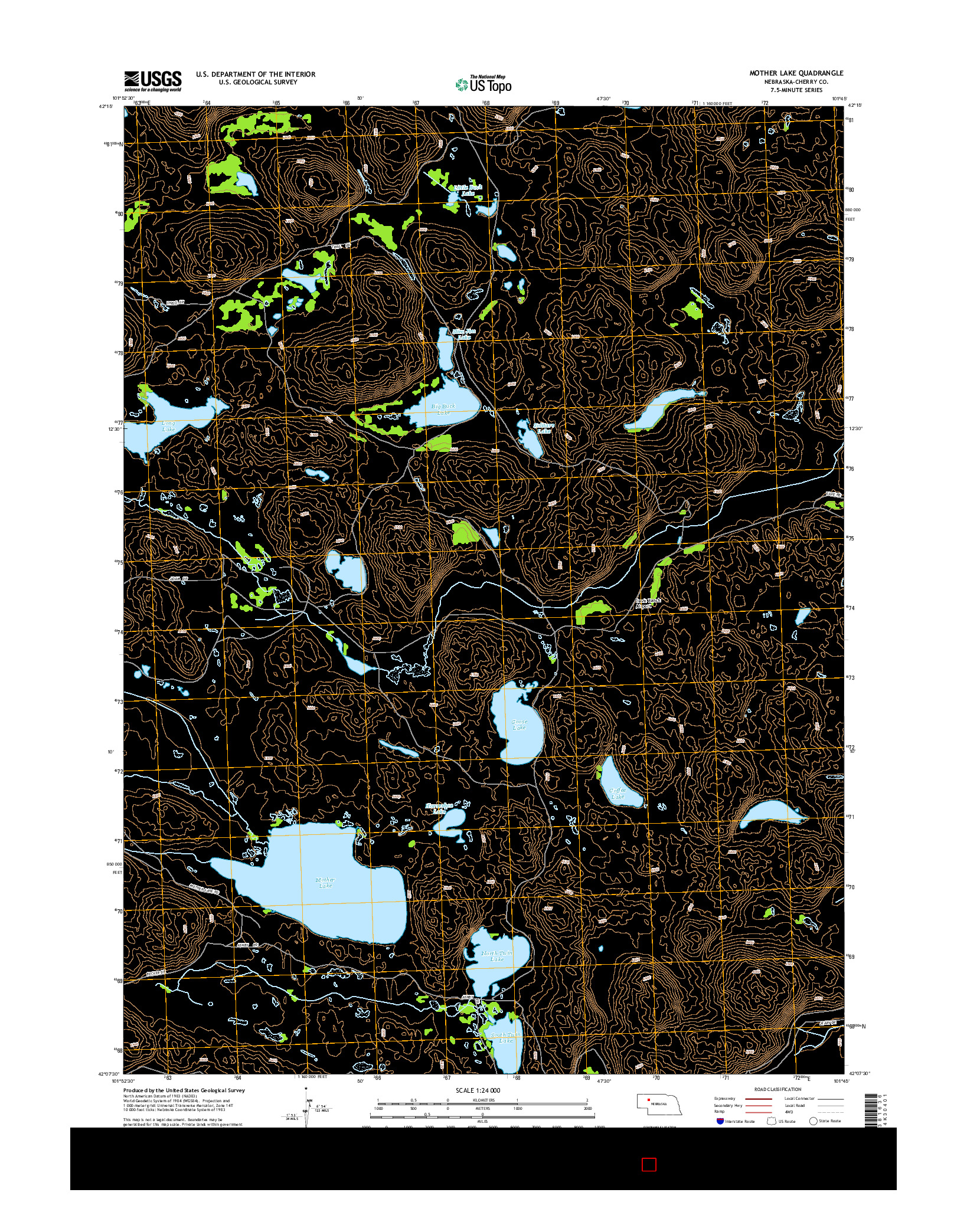 USGS US TOPO 7.5-MINUTE MAP FOR MOTHER LAKE, NE 2014