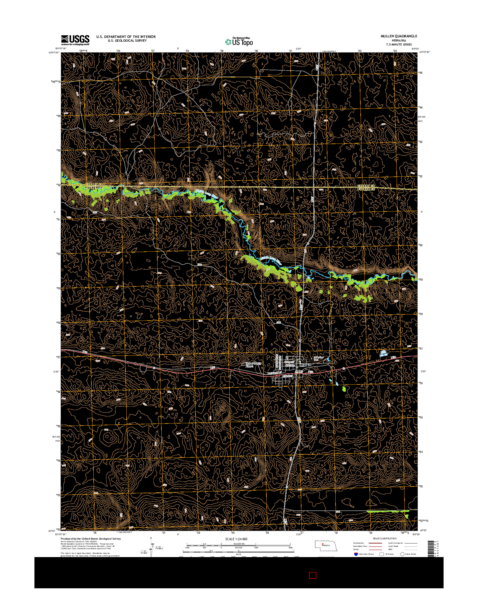 USGS US TOPO 7.5-MINUTE MAP FOR MULLEN, NE 2014