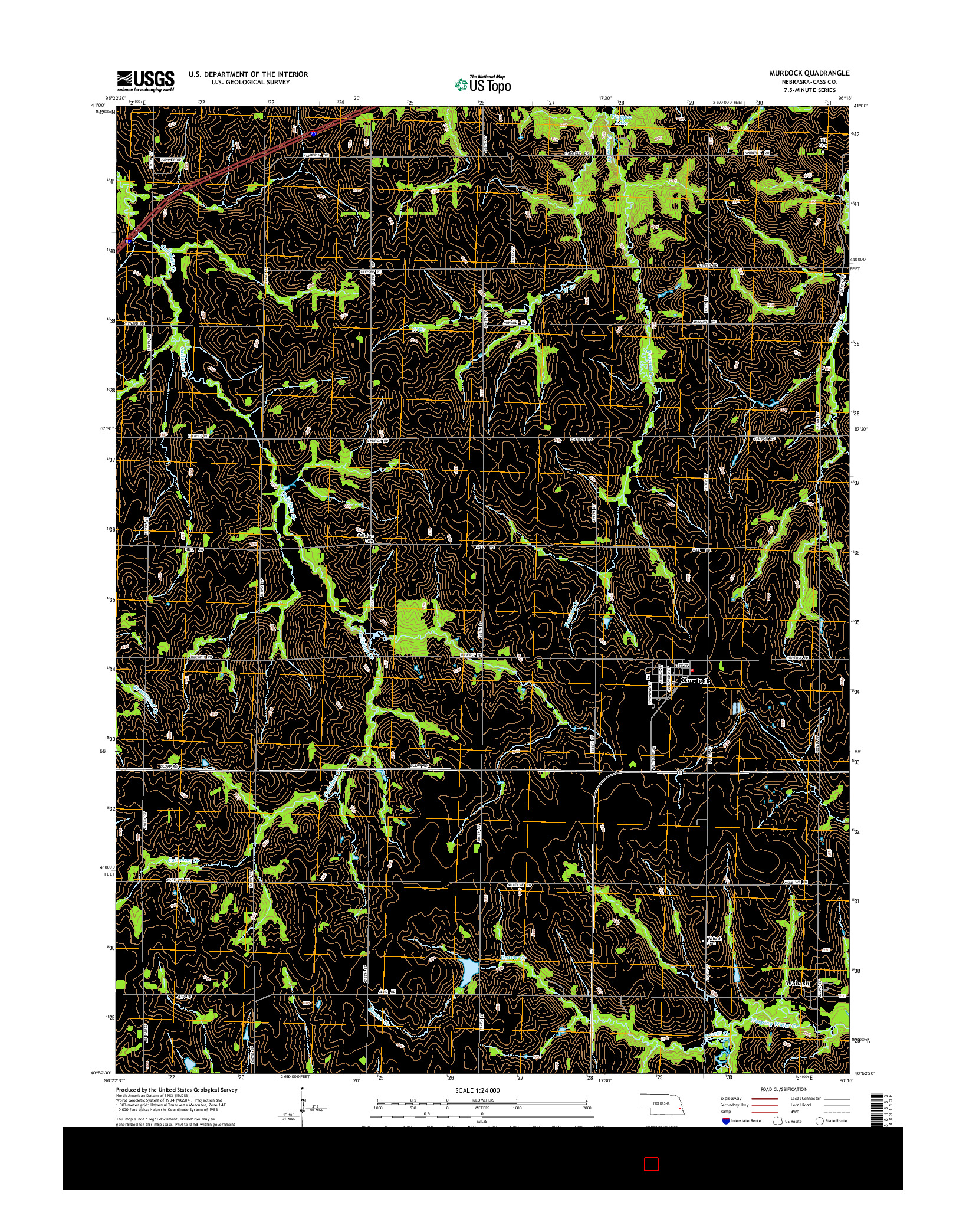 USGS US TOPO 7.5-MINUTE MAP FOR MURDOCK, NE 2014