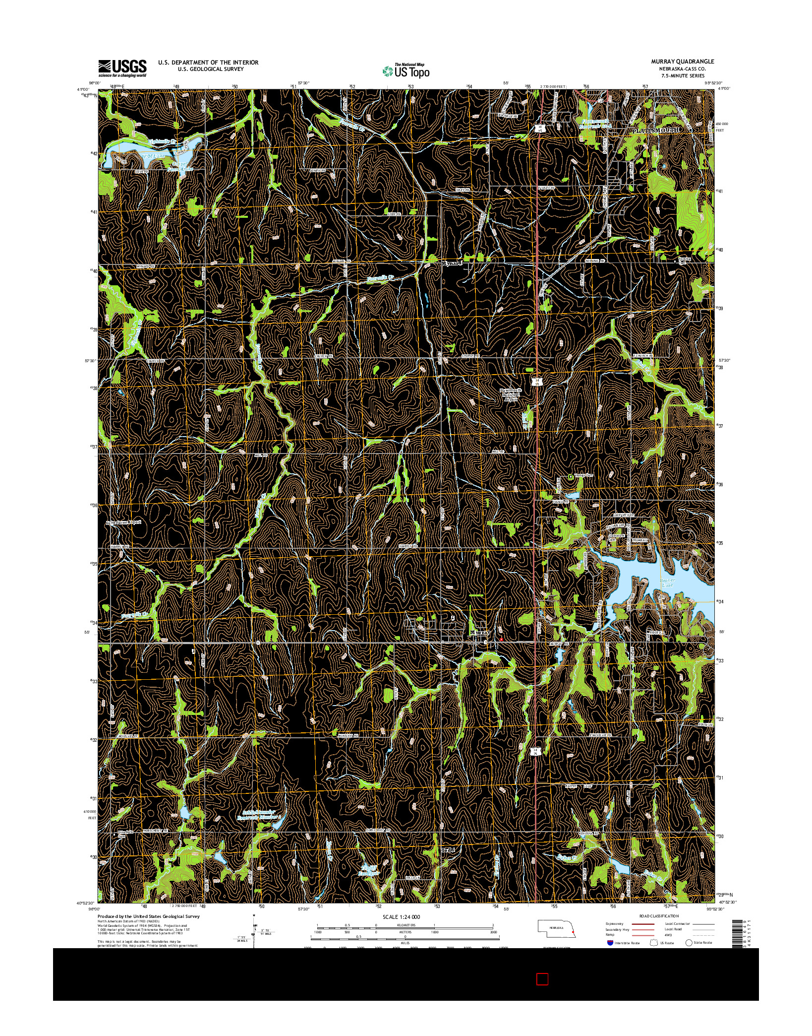 USGS US TOPO 7.5-MINUTE MAP FOR MURRAY, NE 2014