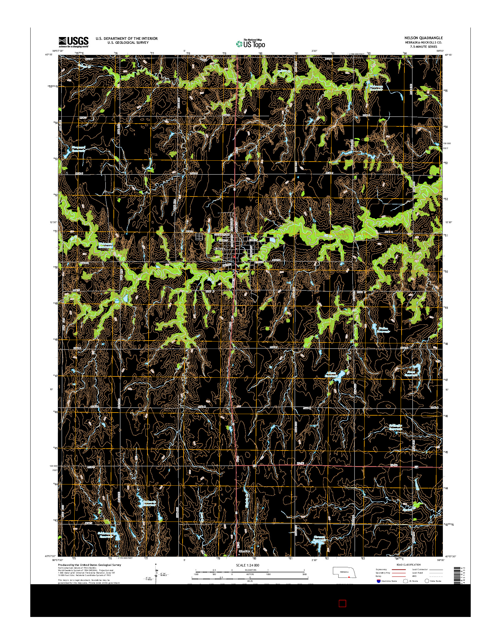 USGS US TOPO 7.5-MINUTE MAP FOR NELSON, NE 2014