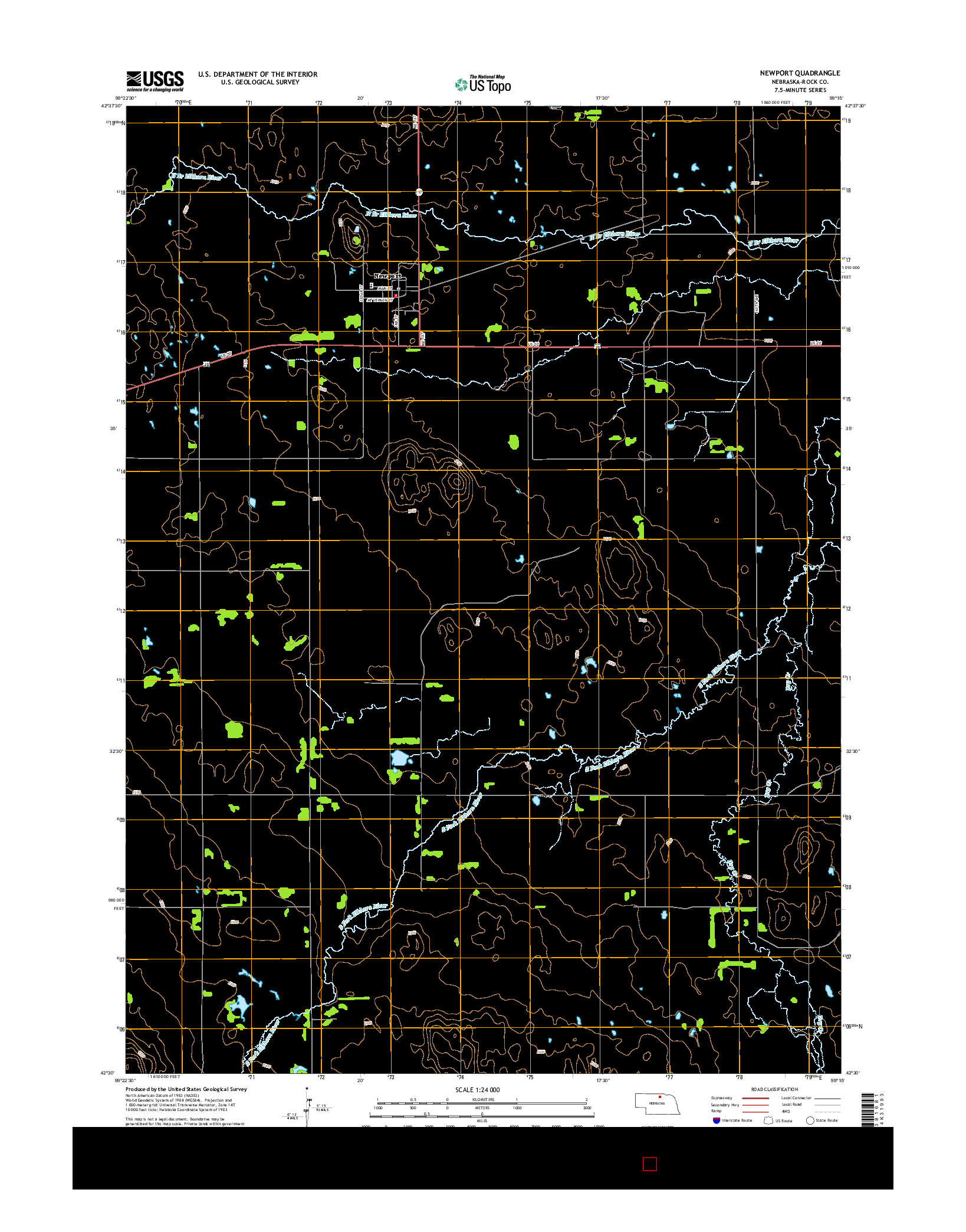 USGS US TOPO 7.5-MINUTE MAP FOR NEWPORT, NE 2014