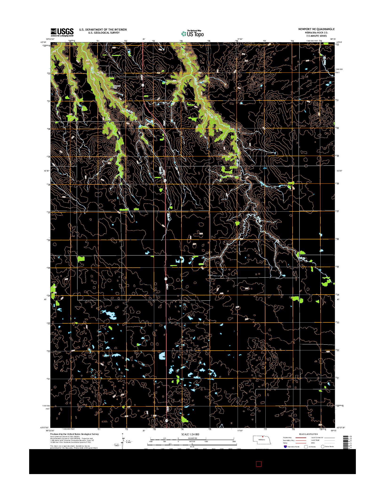 USGS US TOPO 7.5-MINUTE MAP FOR NEWPORT NE, NE 2014
