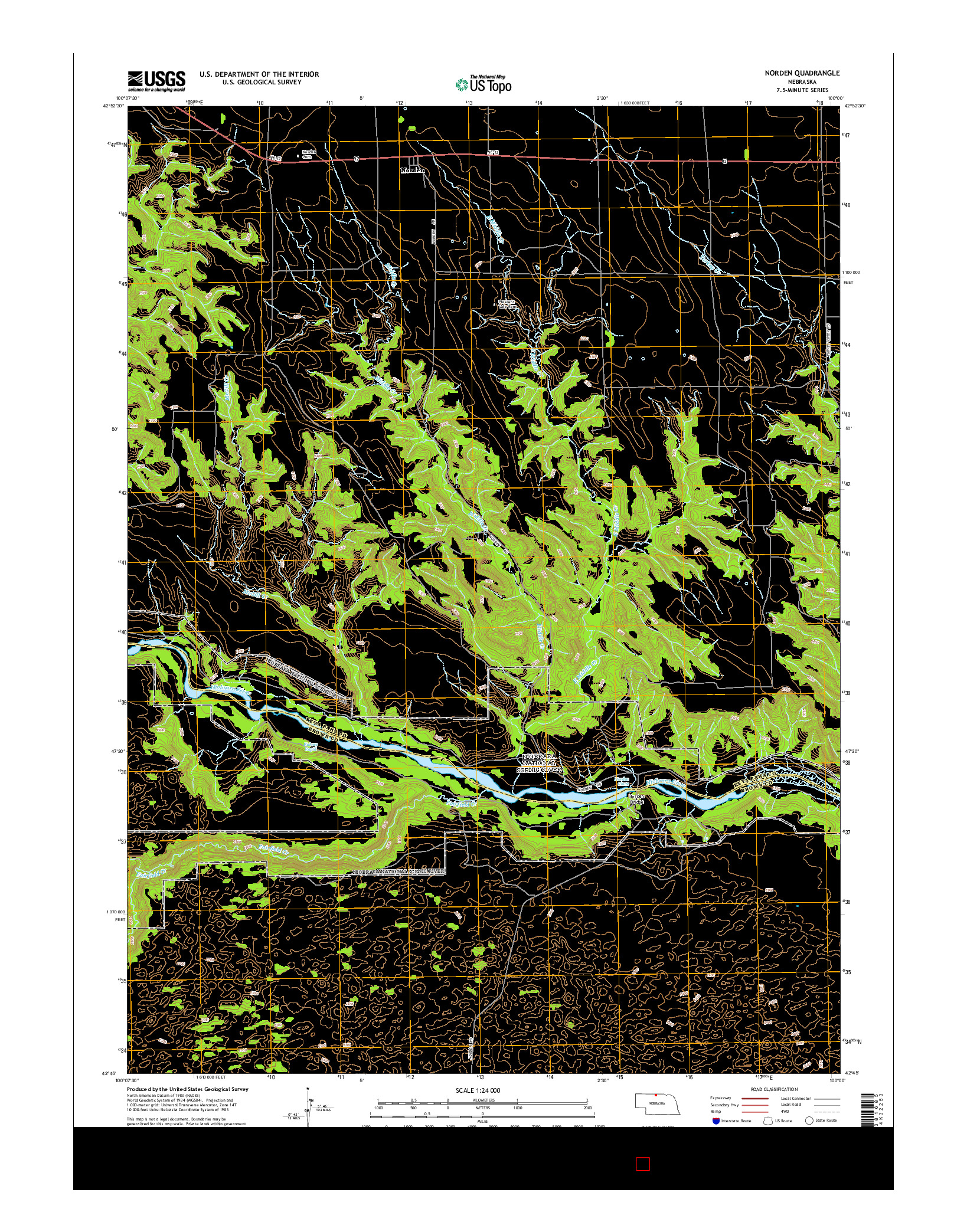 USGS US TOPO 7.5-MINUTE MAP FOR NORDEN, NE 2014