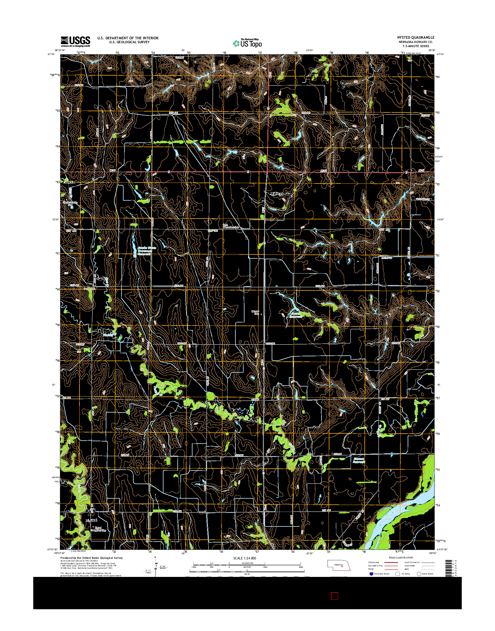 USGS US TOPO 7.5-MINUTE MAP FOR NYSTED, NE 2014