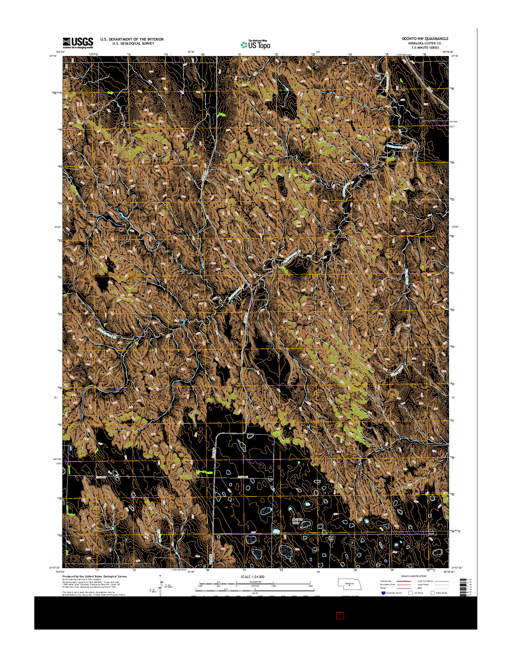 USGS US TOPO 7.5-MINUTE MAP FOR OCONTO NW, NE 2014