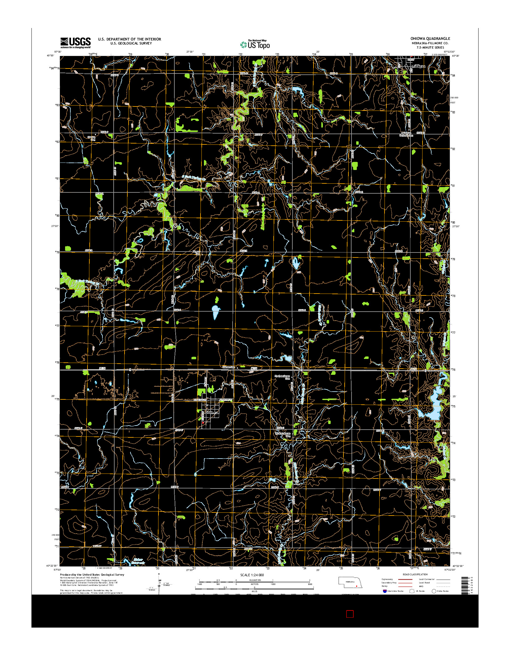 USGS US TOPO 7.5-MINUTE MAP FOR OHIOWA, NE 2014