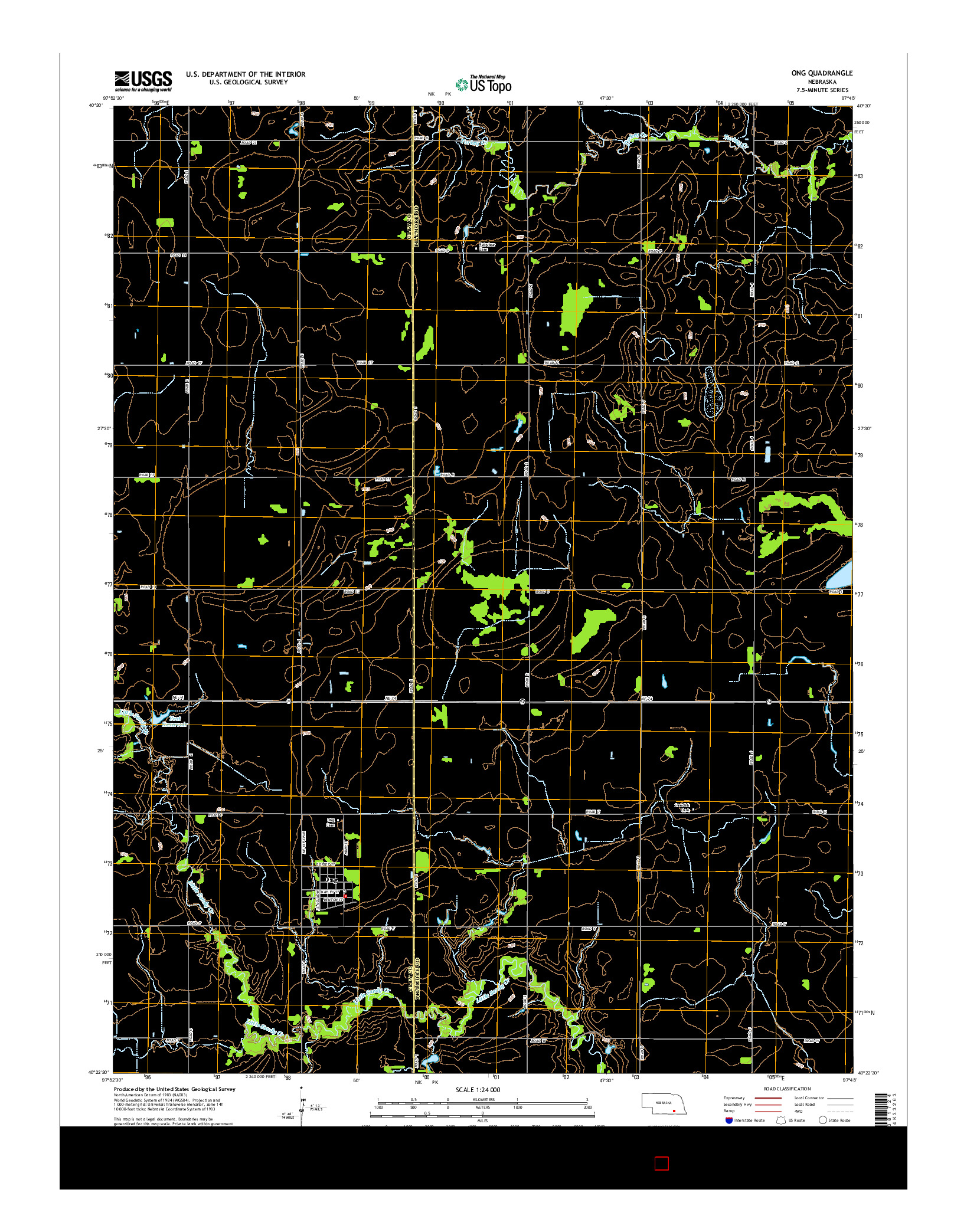 USGS US TOPO 7.5-MINUTE MAP FOR ONG, NE 2014