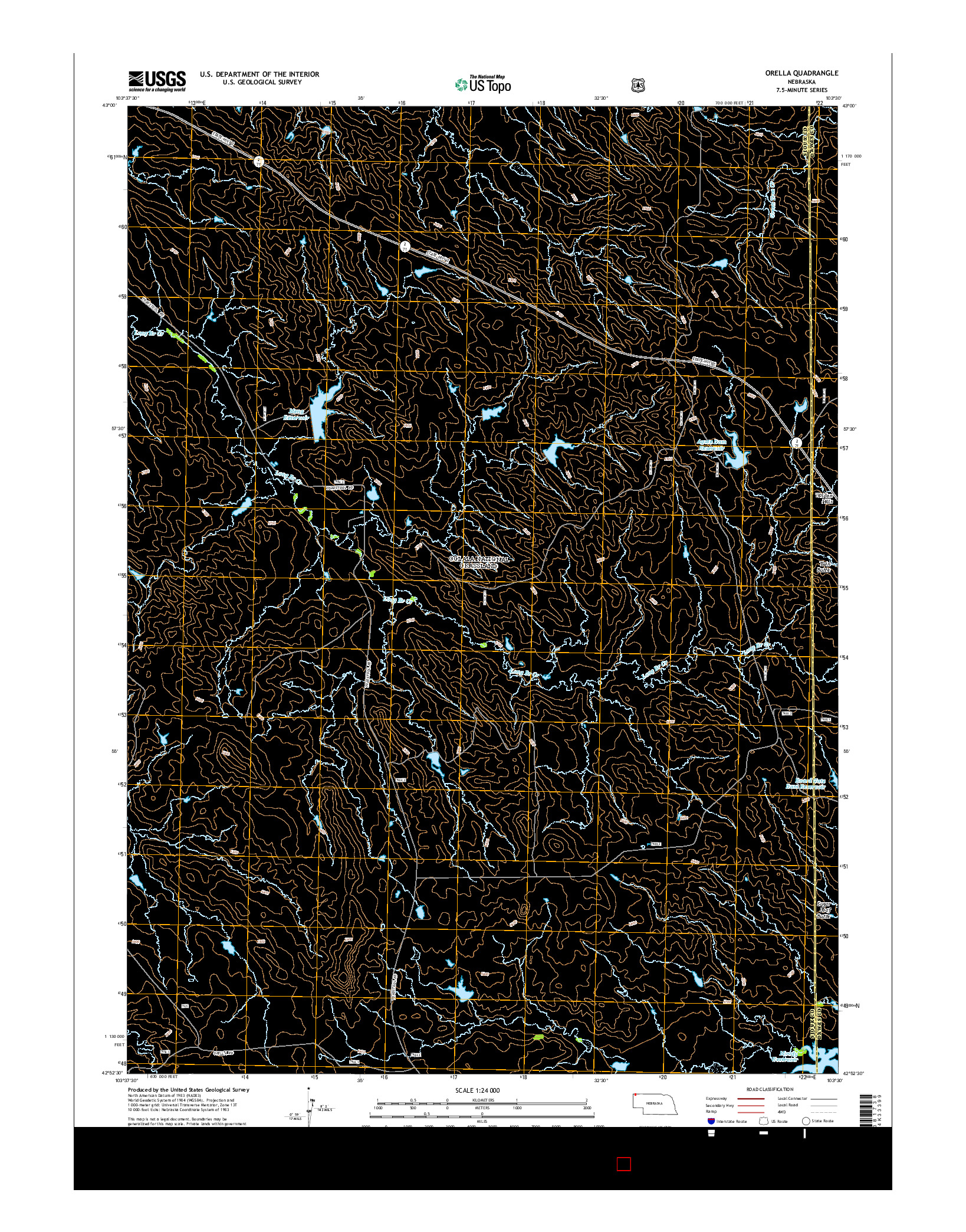 USGS US TOPO 7.5-MINUTE MAP FOR ORELLA, NE 2014