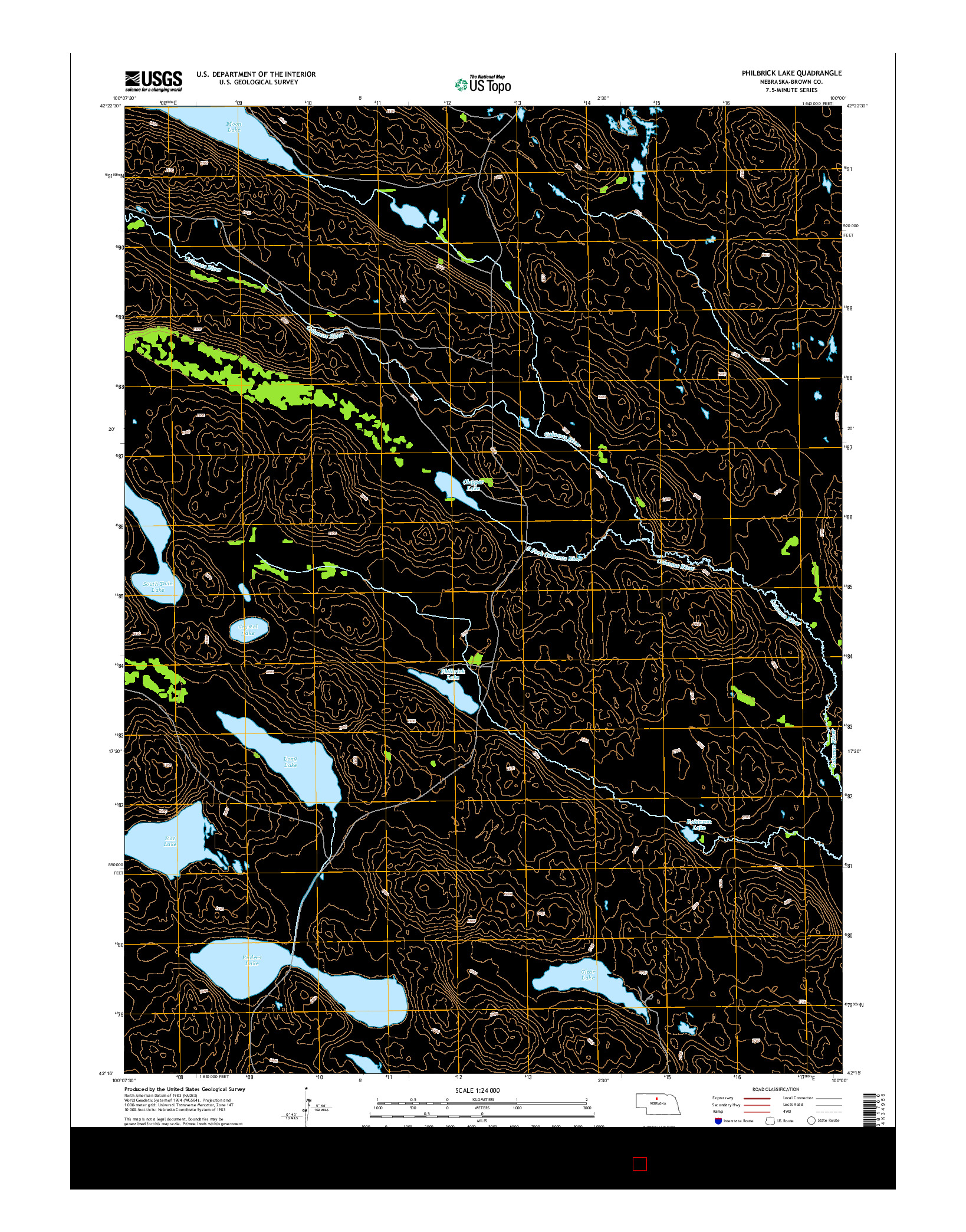 USGS US TOPO 7.5-MINUTE MAP FOR PHILBRICK LAKE, NE 2014
