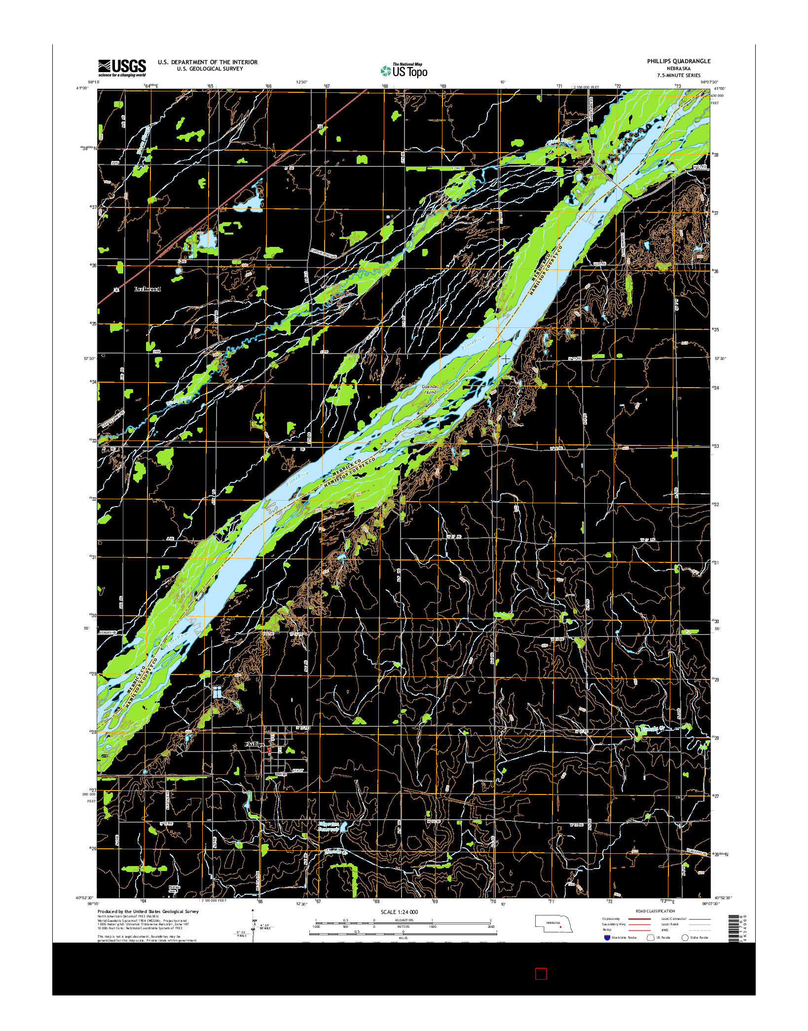 USGS US TOPO 7.5-MINUTE MAP FOR PHILLIPS, NE 2014