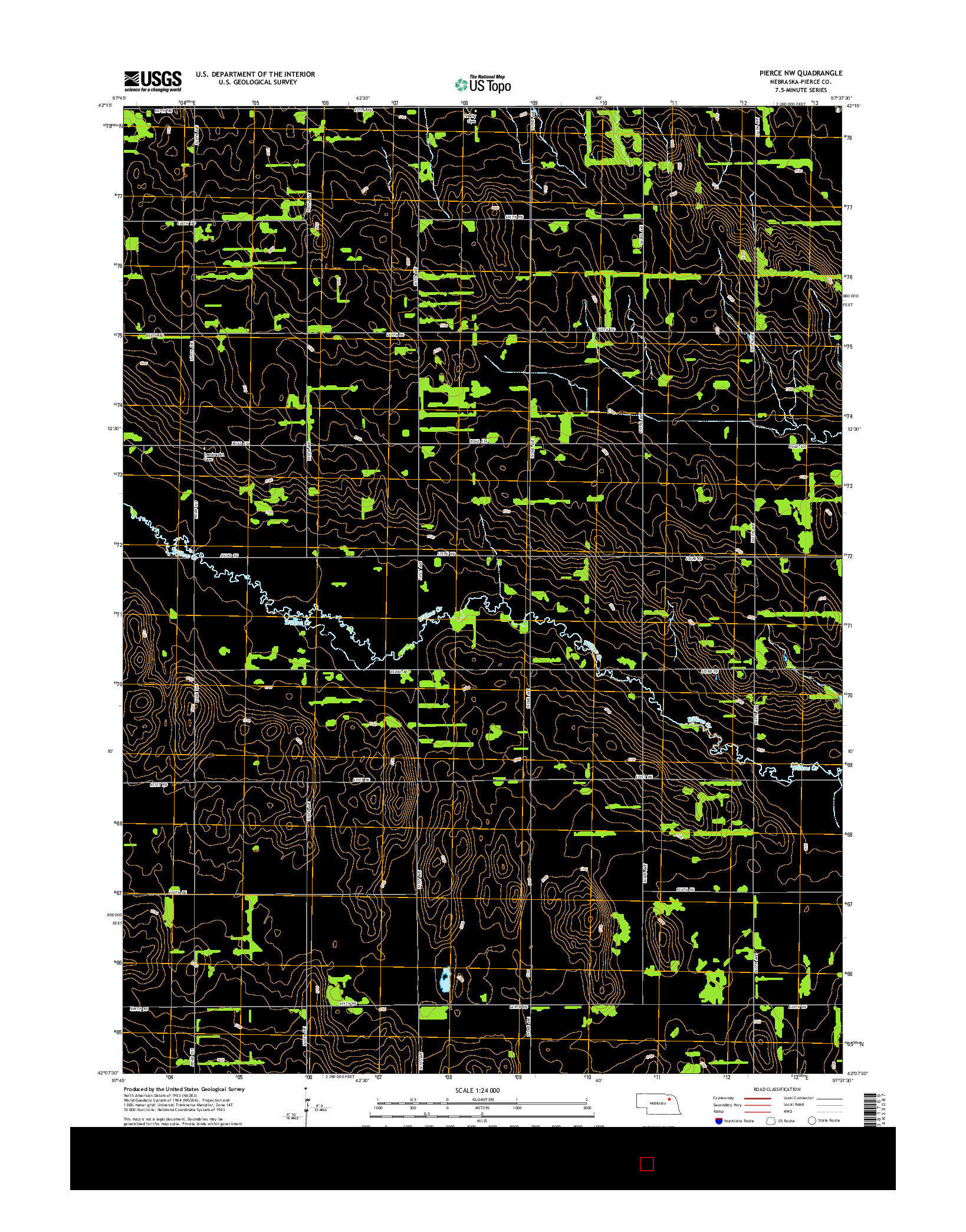 USGS US TOPO 7.5-MINUTE MAP FOR PIERCE NW, NE 2014