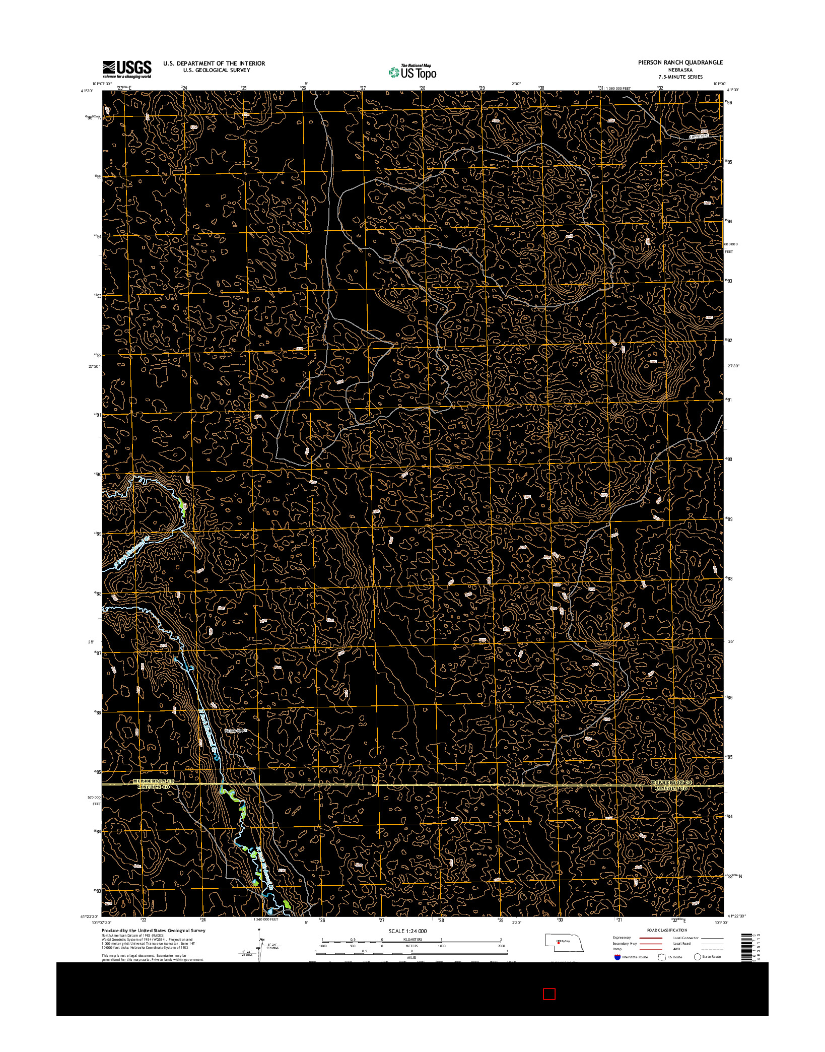 USGS US TOPO 7.5-MINUTE MAP FOR PIERSON RANCH, NE 2014