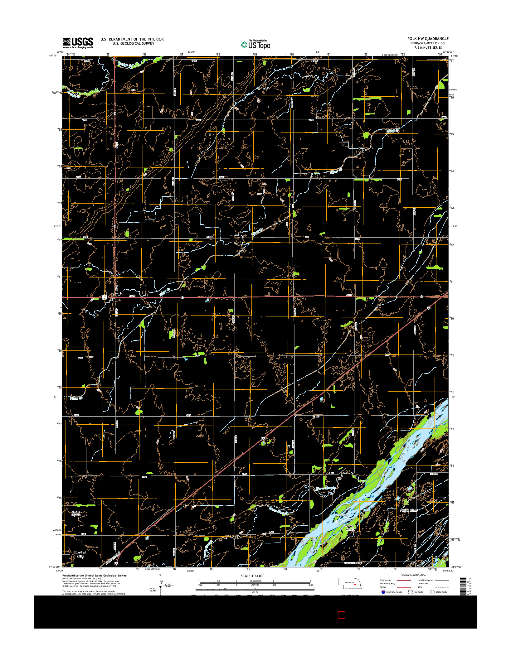 USGS US TOPO 7.5-MINUTE MAP FOR POLK NW, NE 2014