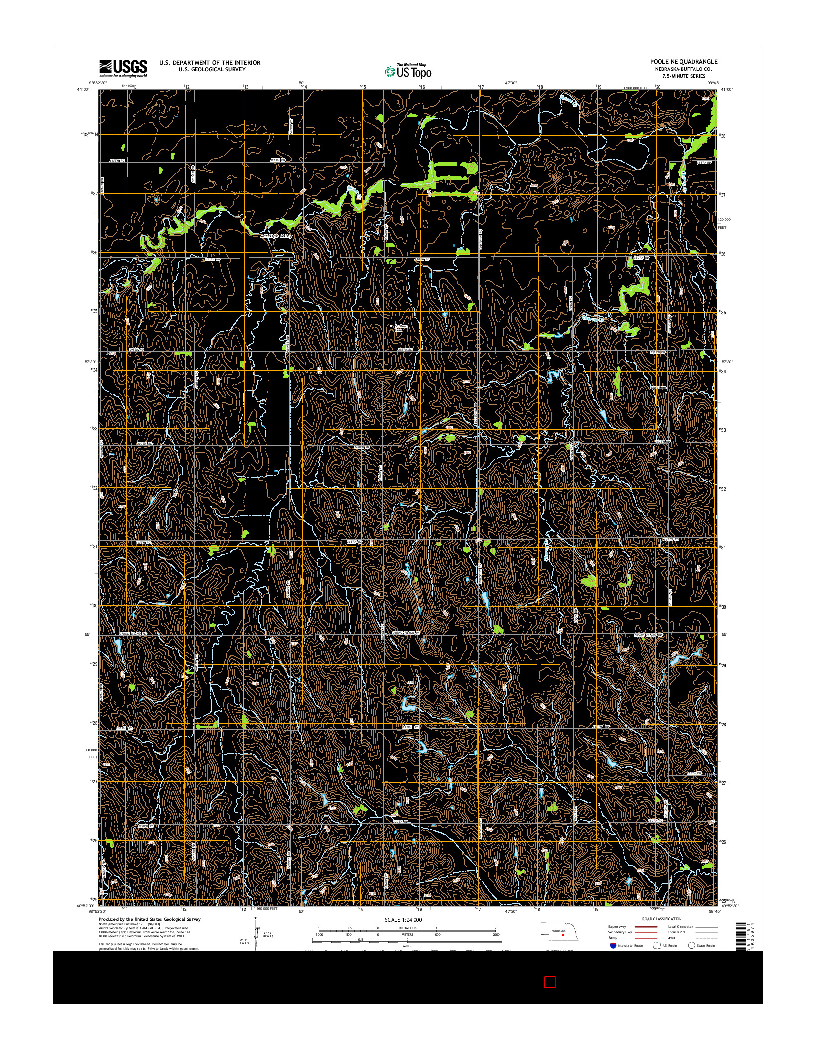 USGS US TOPO 7.5-MINUTE MAP FOR POOLE NE, NE 2014