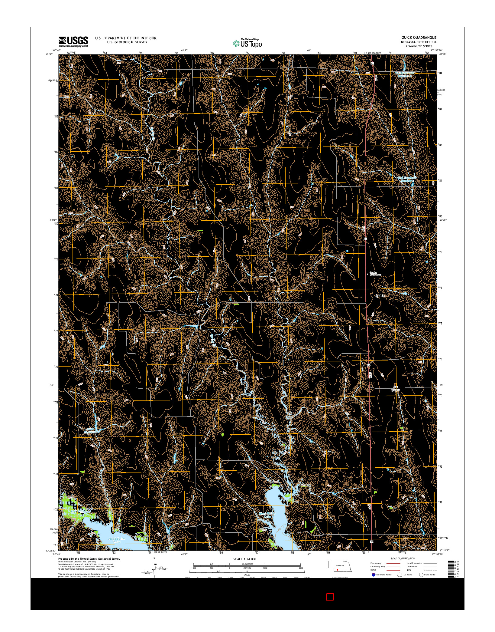 USGS US TOPO 7.5-MINUTE MAP FOR QUICK, NE 2014