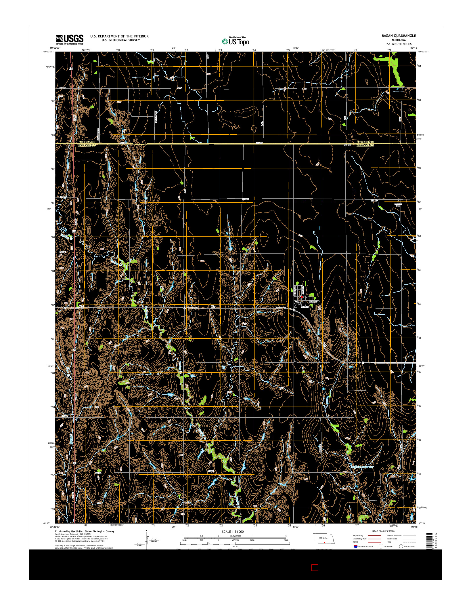 USGS US TOPO 7.5-MINUTE MAP FOR RAGAN, NE 2014