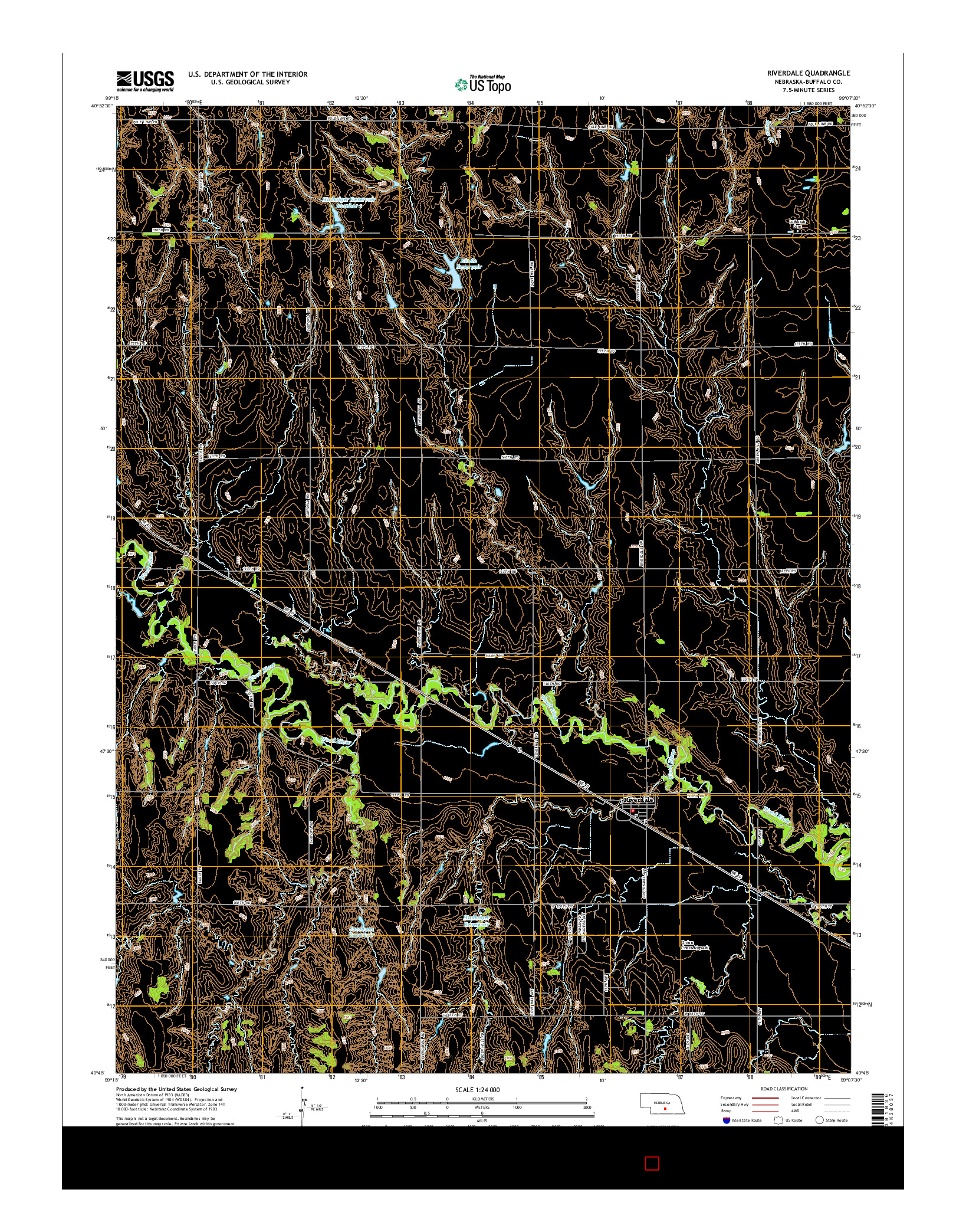 USGS US TOPO 7.5-MINUTE MAP FOR RIVERDALE, NE 2014