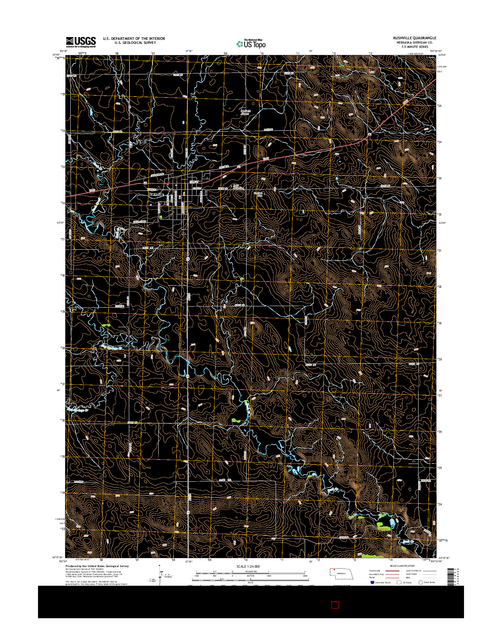 USGS US TOPO 7.5-MINUTE MAP FOR RUSHVILLE, NE 2014