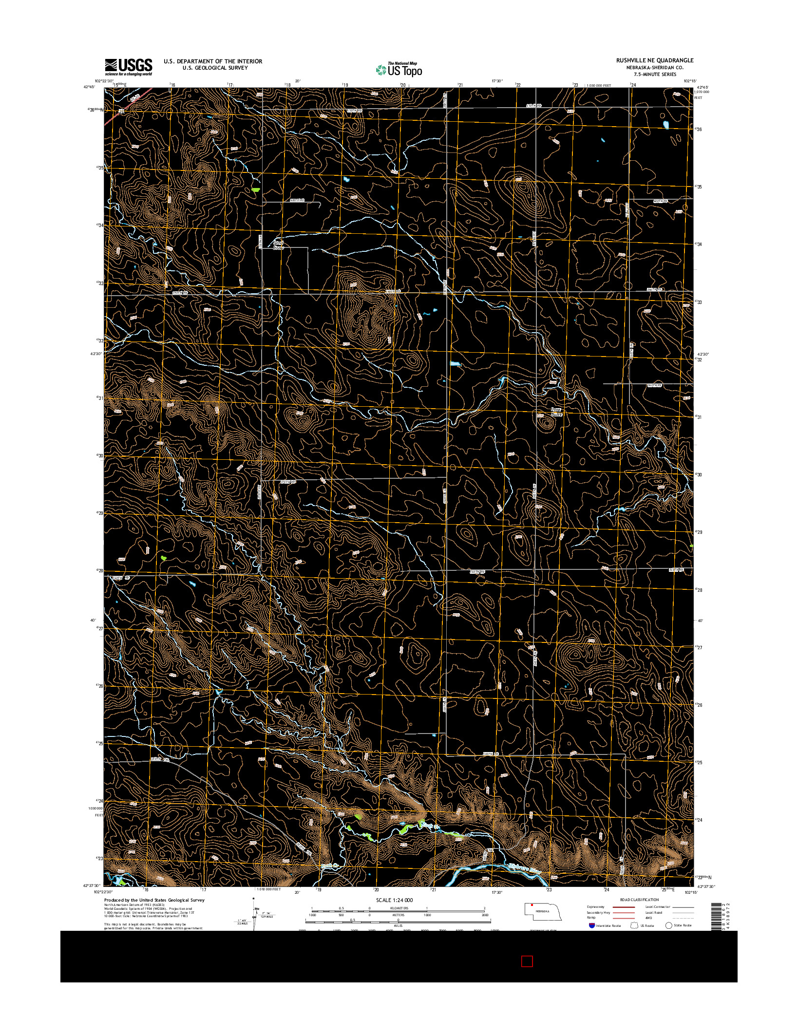 USGS US TOPO 7.5-MINUTE MAP FOR RUSHVILLE NE, NE 2014