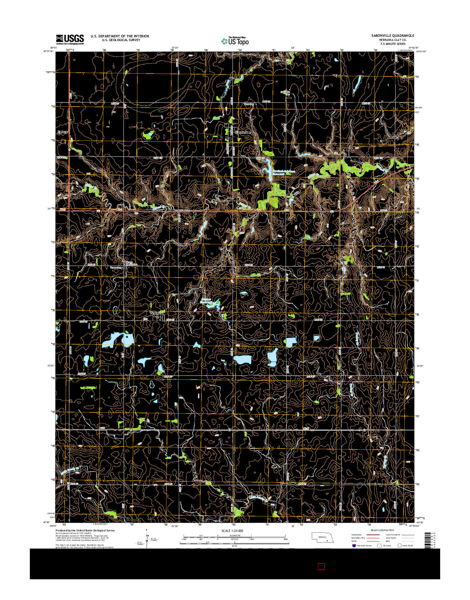 USGS US TOPO 7.5-MINUTE MAP FOR SARONVILLE, NE 2014