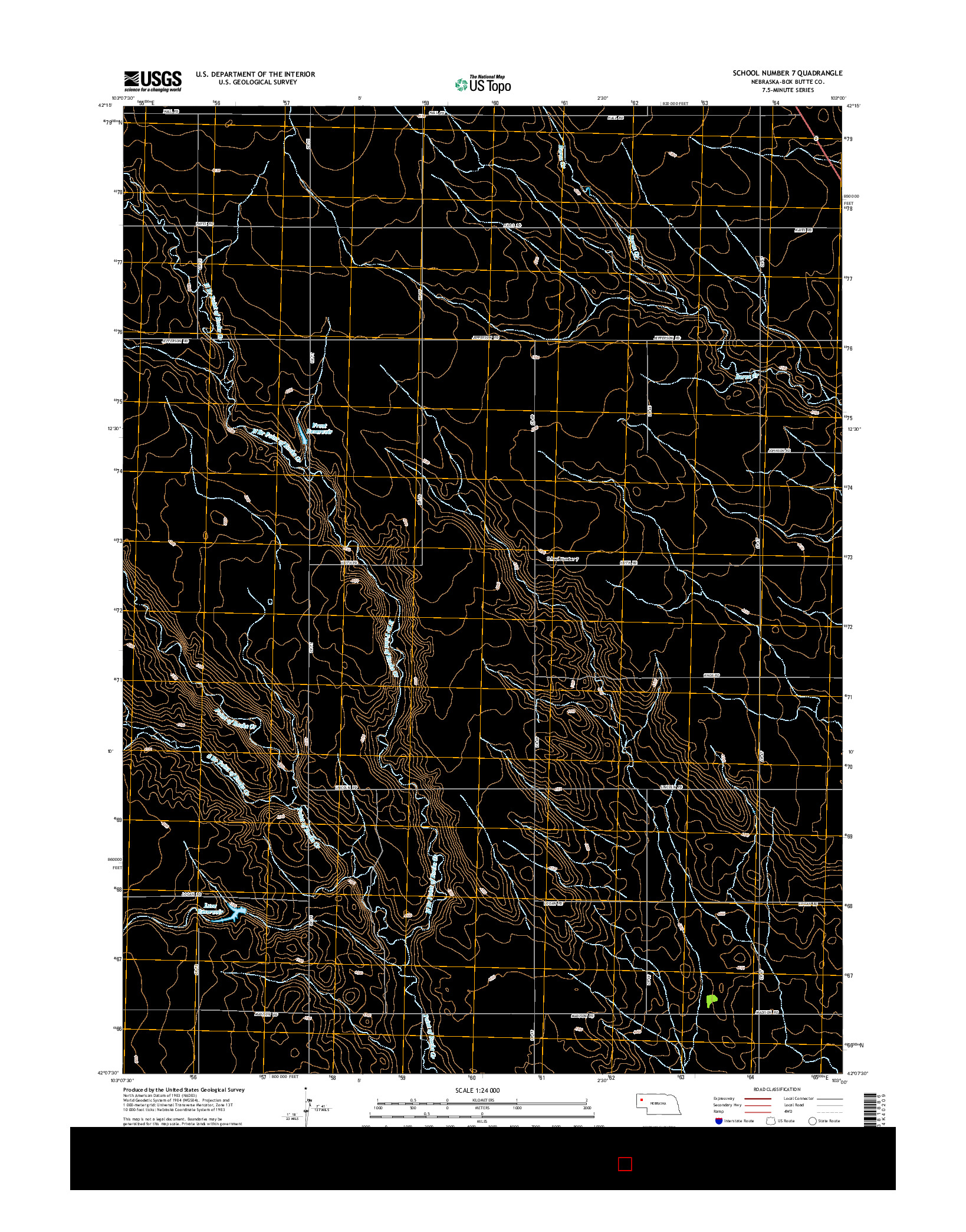 USGS US TOPO 7.5-MINUTE MAP FOR SCHOOL NUMBER 7, NE 2014