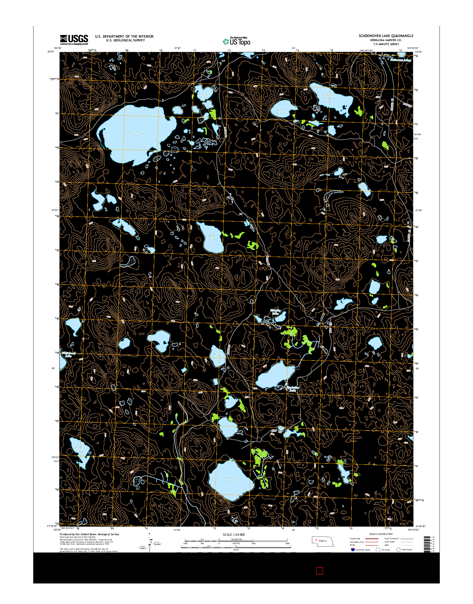 USGS US TOPO 7.5-MINUTE MAP FOR SCHOONOVER LAKE, NE 2014