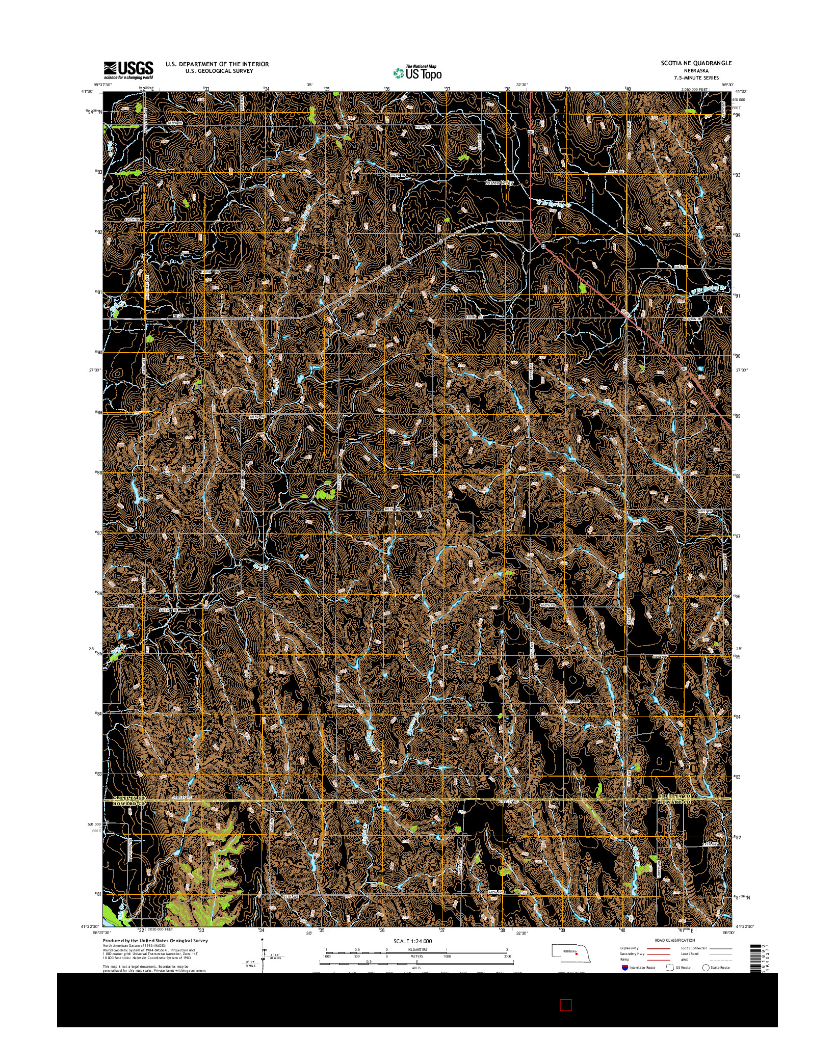 USGS US TOPO 7.5-MINUTE MAP FOR SCOTIA NE, NE 2014