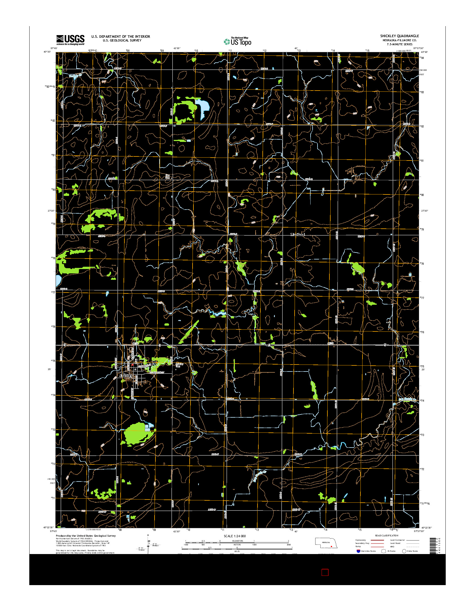USGS US TOPO 7.5-MINUTE MAP FOR SHICKLEY, NE 2014