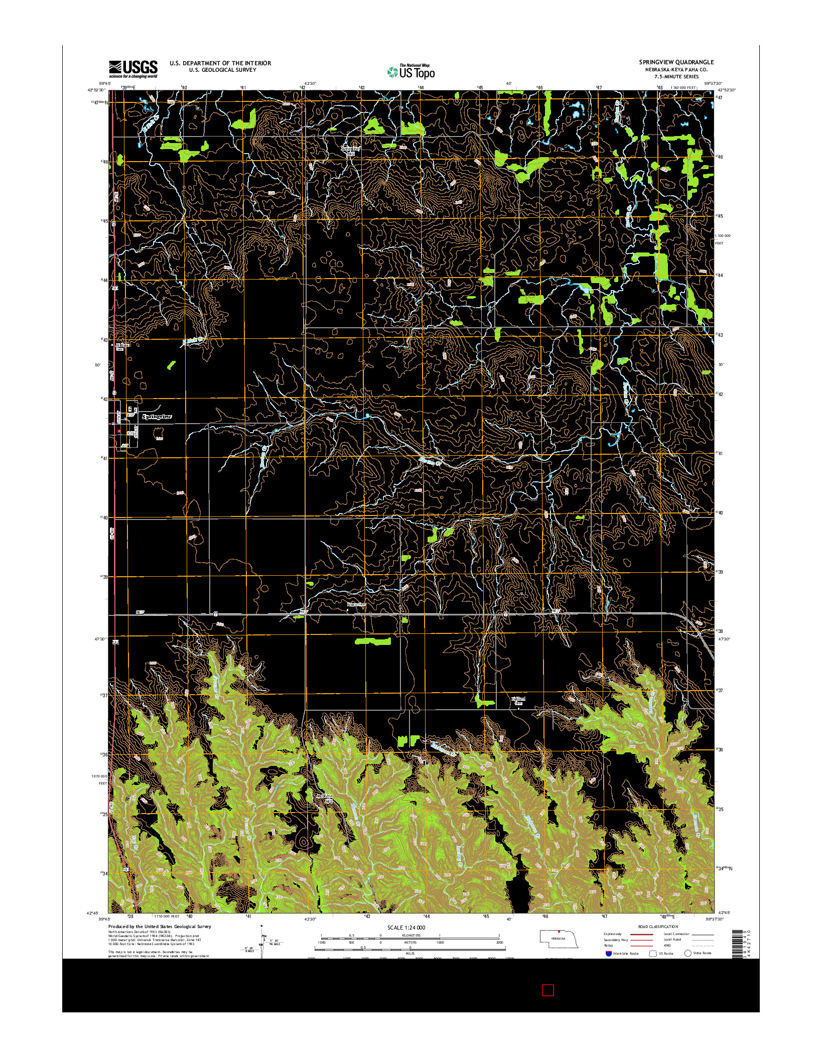 USGS US TOPO 7.5-MINUTE MAP FOR SPRINGVIEW, NE 2014