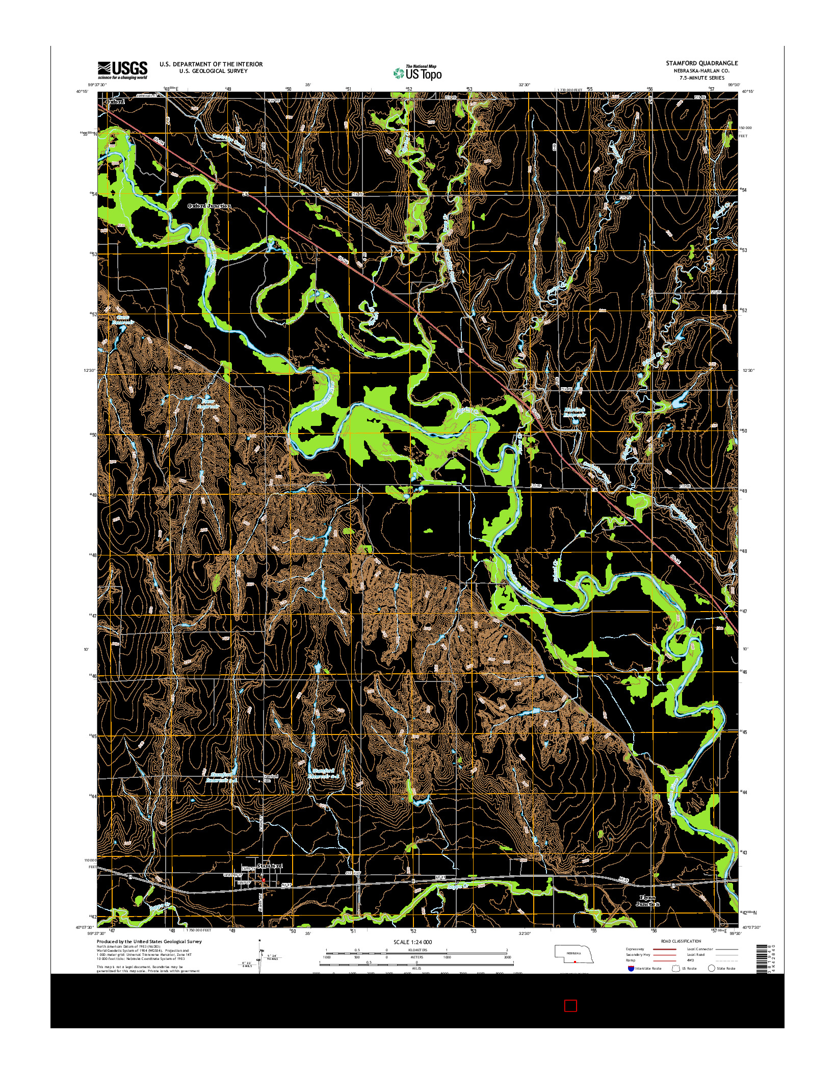 USGS US TOPO 7.5-MINUTE MAP FOR STAMFORD, NE 2014