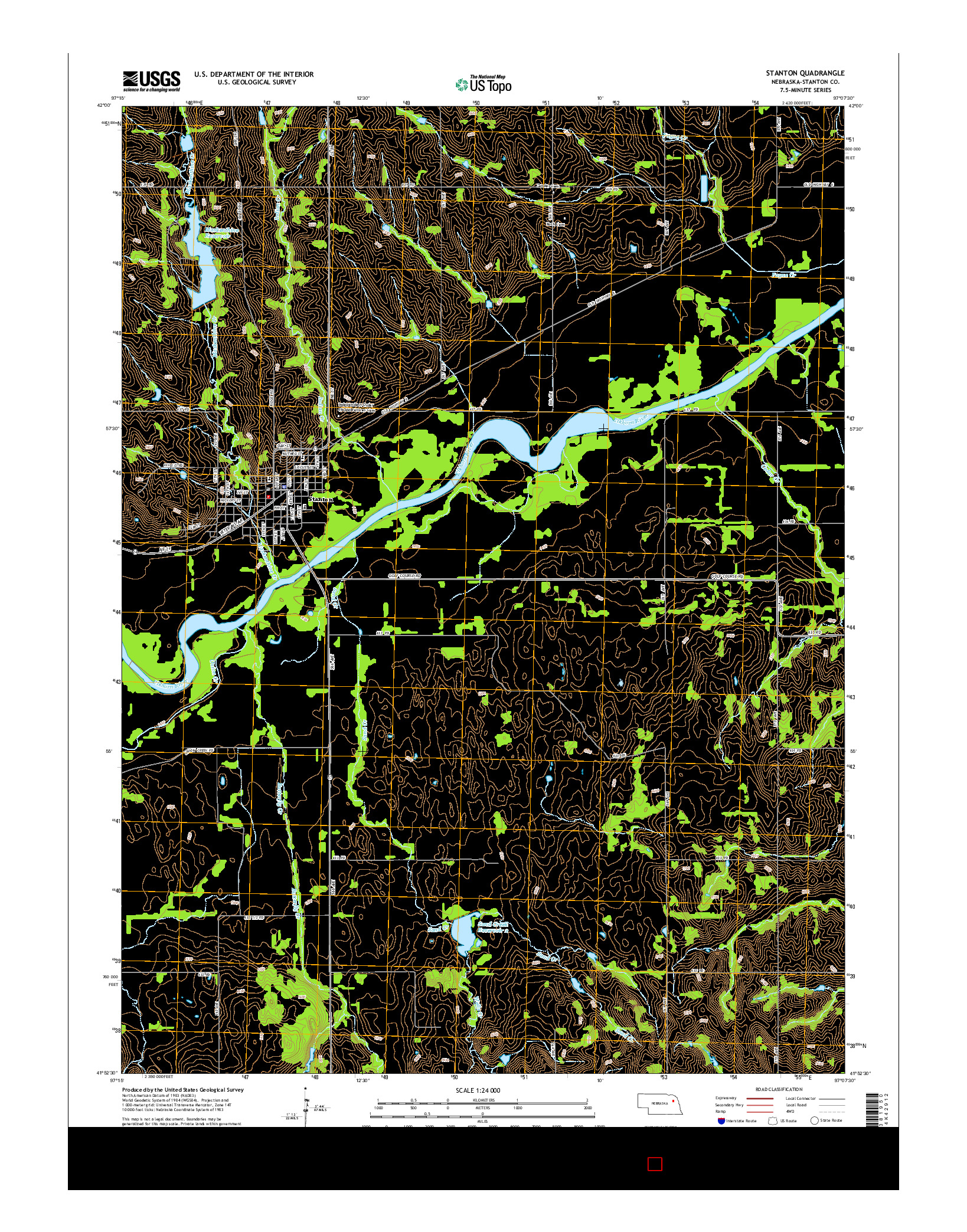 USGS US TOPO 7.5-MINUTE MAP FOR STANTON, NE 2014