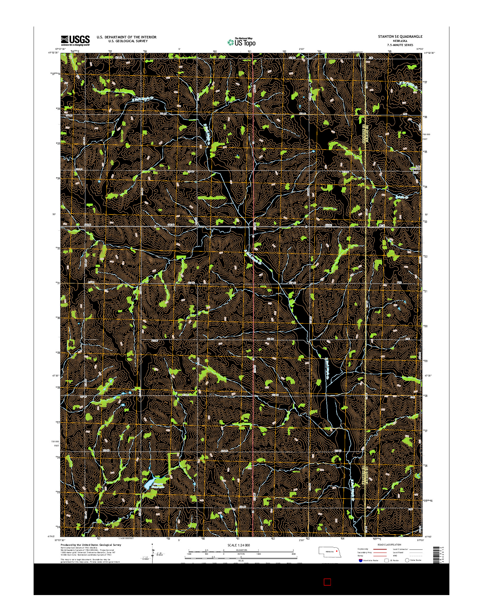 USGS US TOPO 7.5-MINUTE MAP FOR STANTON SE, NE 2014