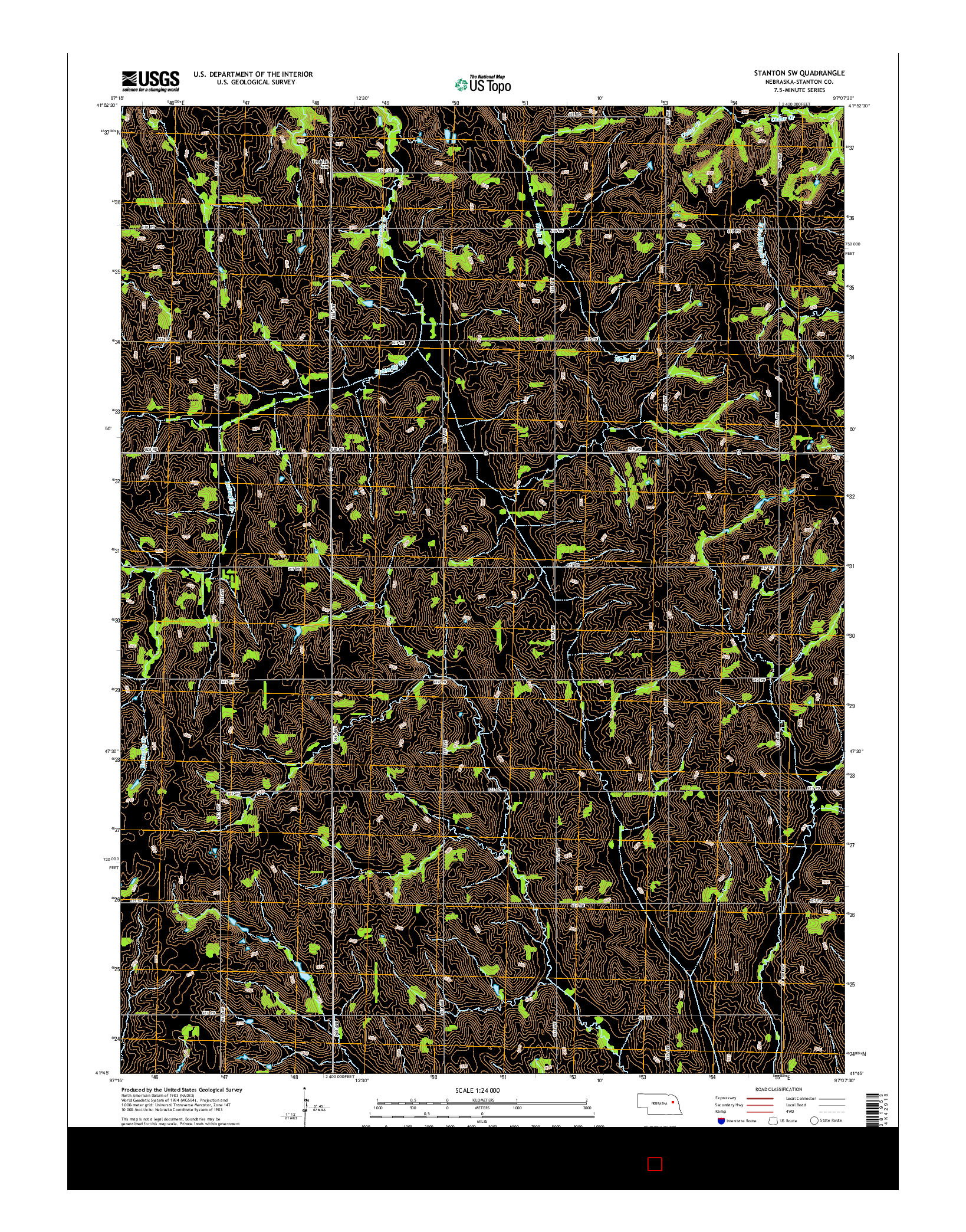 USGS US TOPO 7.5-MINUTE MAP FOR STANTON SW, NE 2014