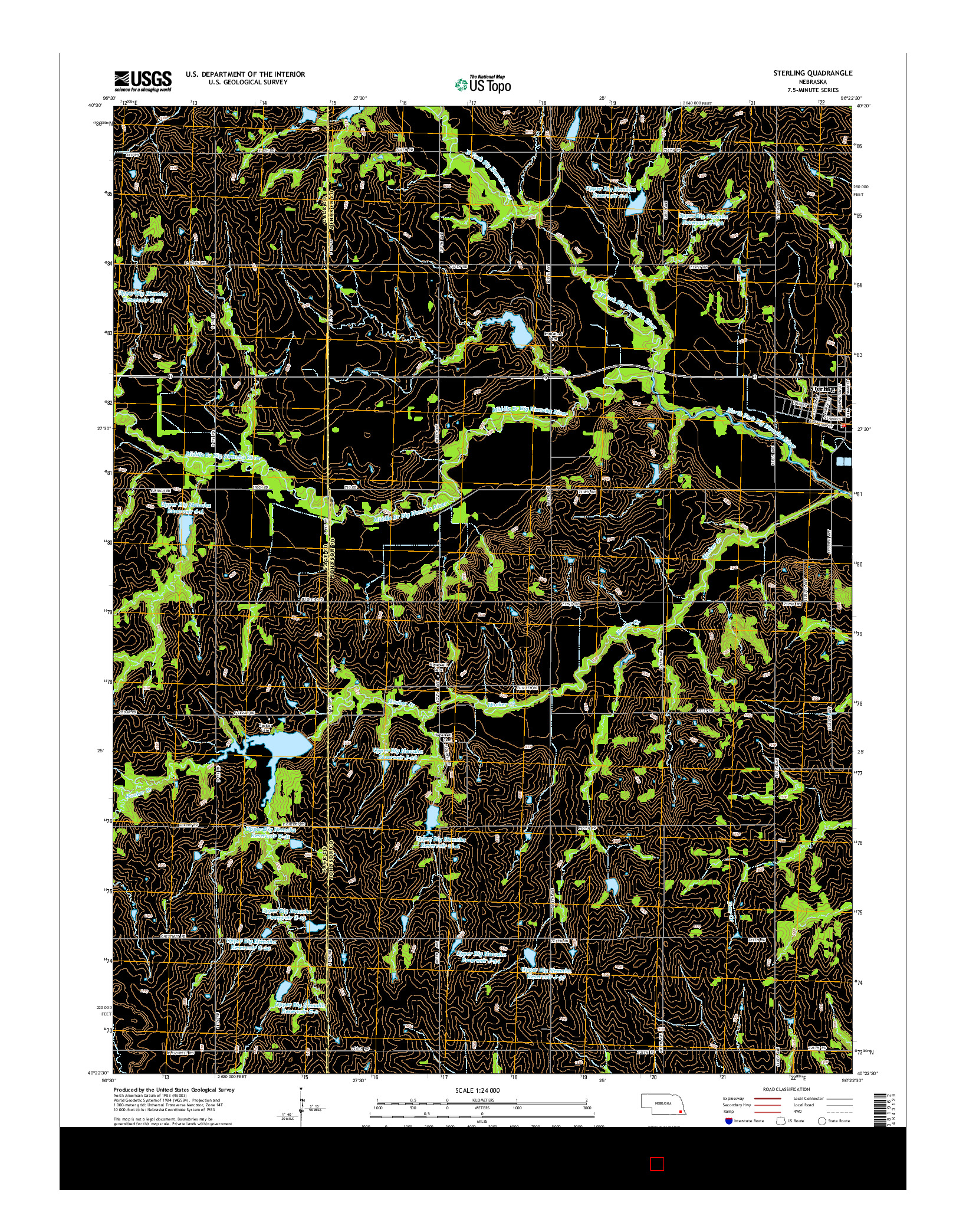 USGS US TOPO 7.5-MINUTE MAP FOR STERLING, NE 2014