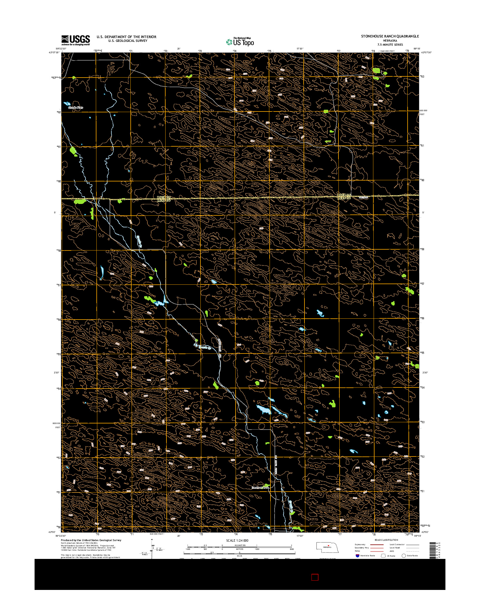 USGS US TOPO 7.5-MINUTE MAP FOR STONEHOUSE RANCH, NE 2014