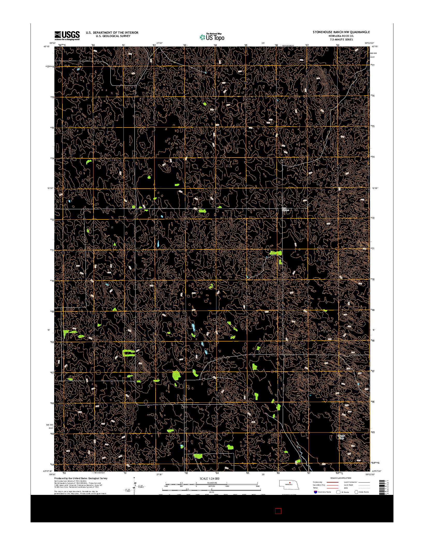 USGS US TOPO 7.5-MINUTE MAP FOR STONEHOUSE RANCH NW, NE 2014