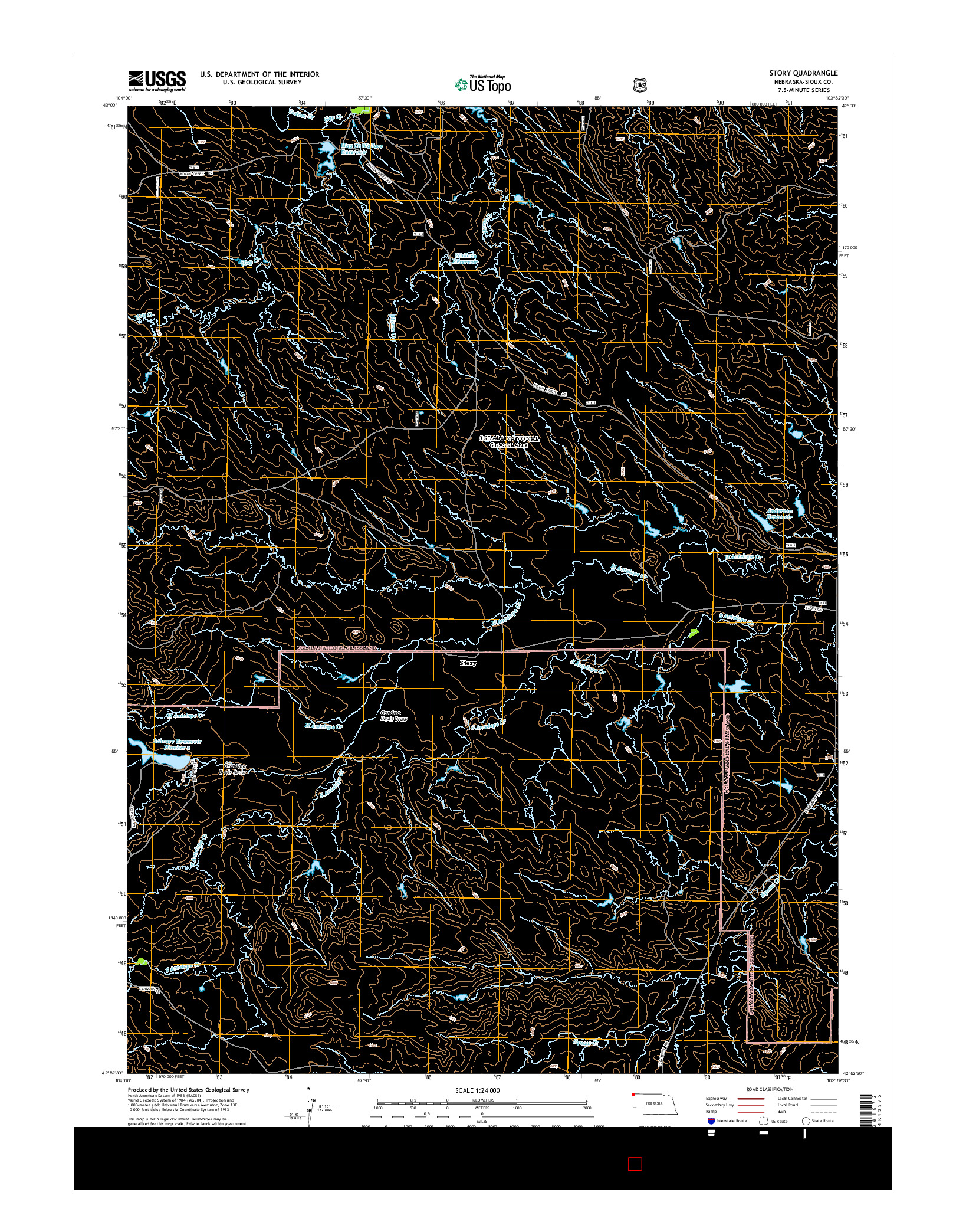 USGS US TOPO 7.5-MINUTE MAP FOR STORY, NE 2014