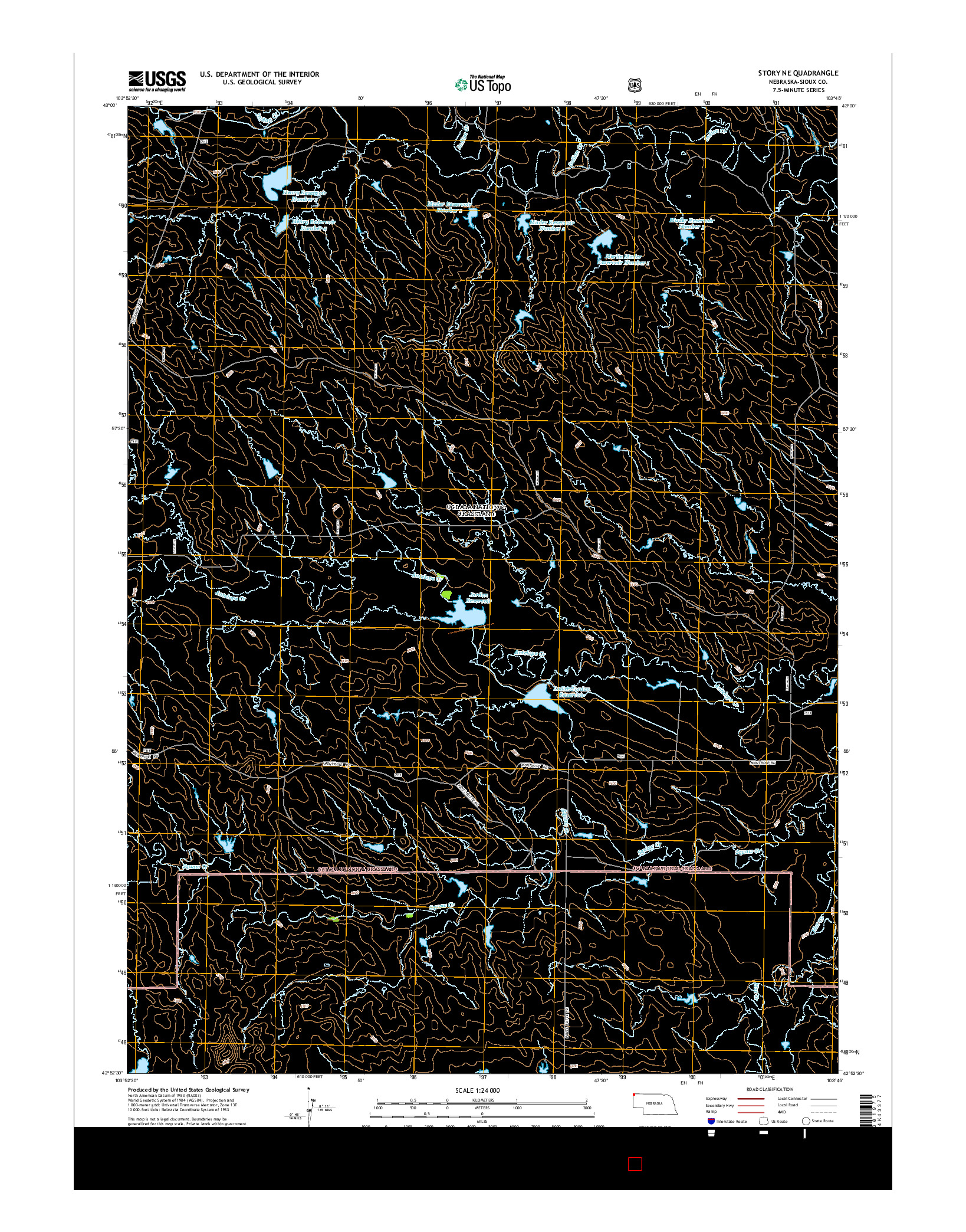 USGS US TOPO 7.5-MINUTE MAP FOR STORY NE, NE 2014