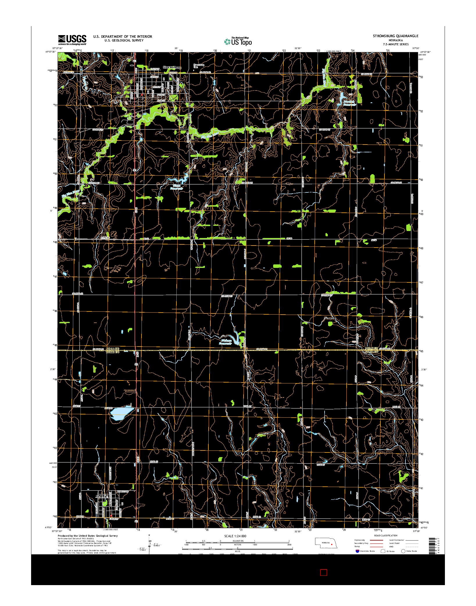 USGS US TOPO 7.5-MINUTE MAP FOR STROMSBURG, NE 2014