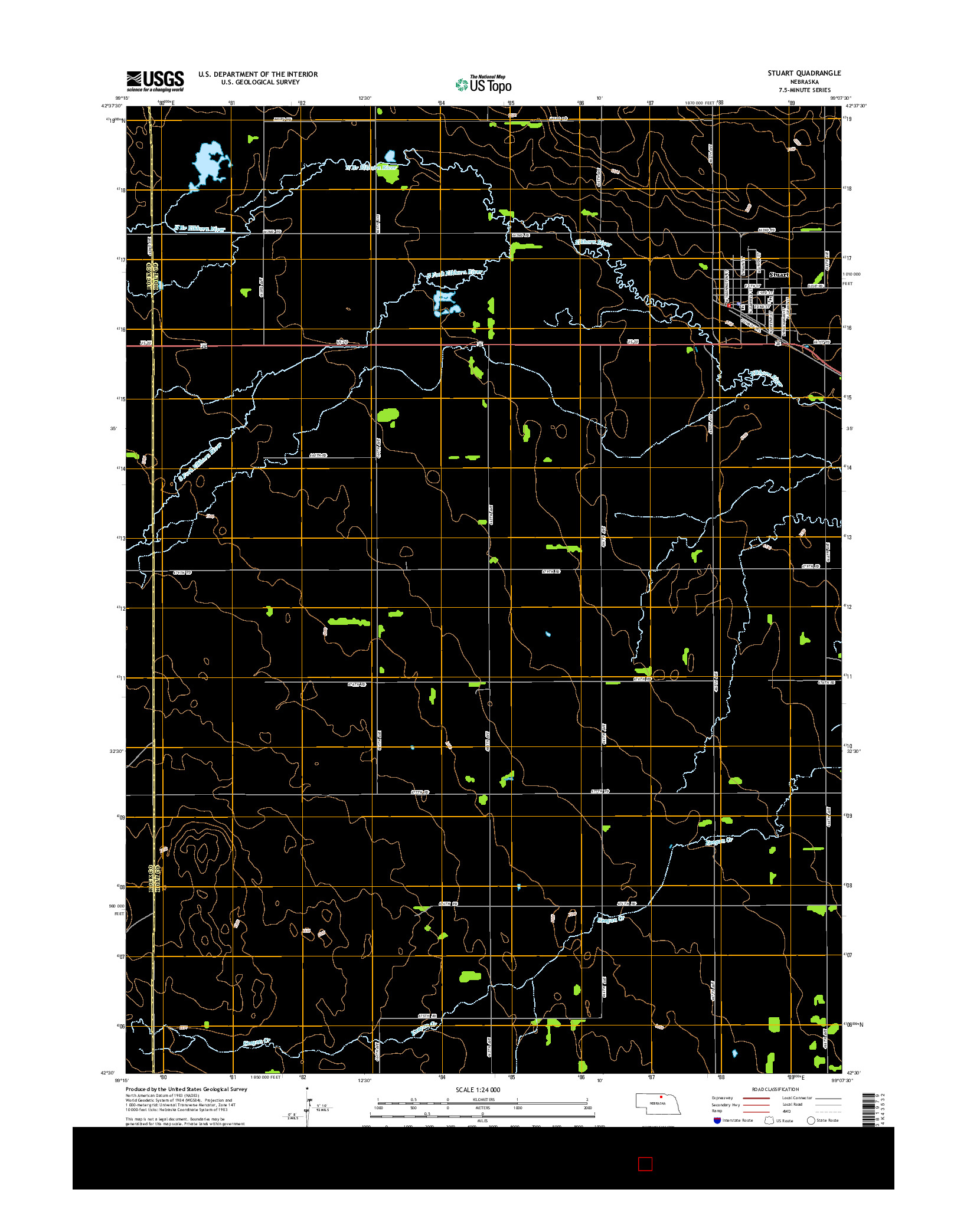 USGS US TOPO 7.5-MINUTE MAP FOR STUART, NE 2014