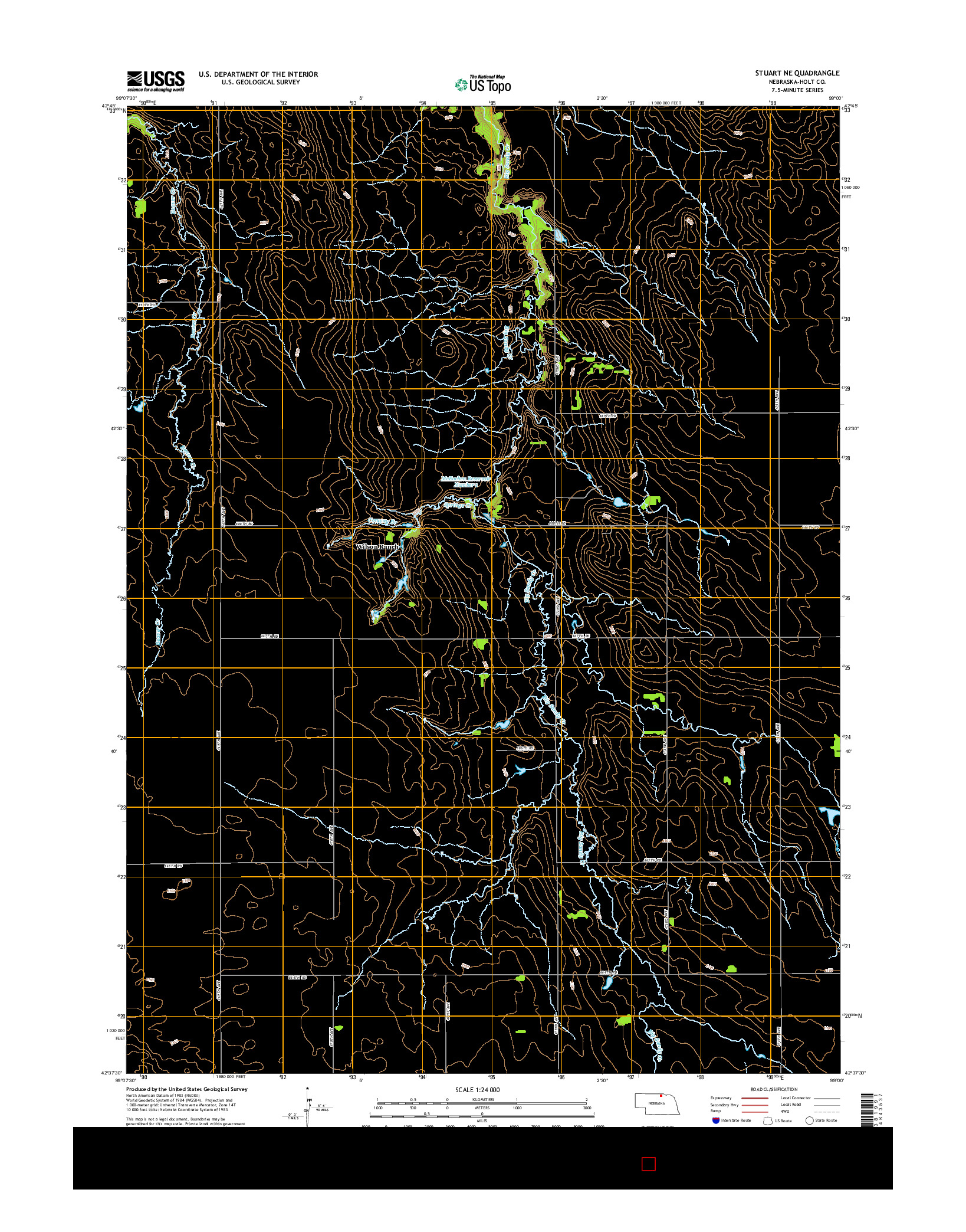 USGS US TOPO 7.5-MINUTE MAP FOR STUART NE, NE 2014