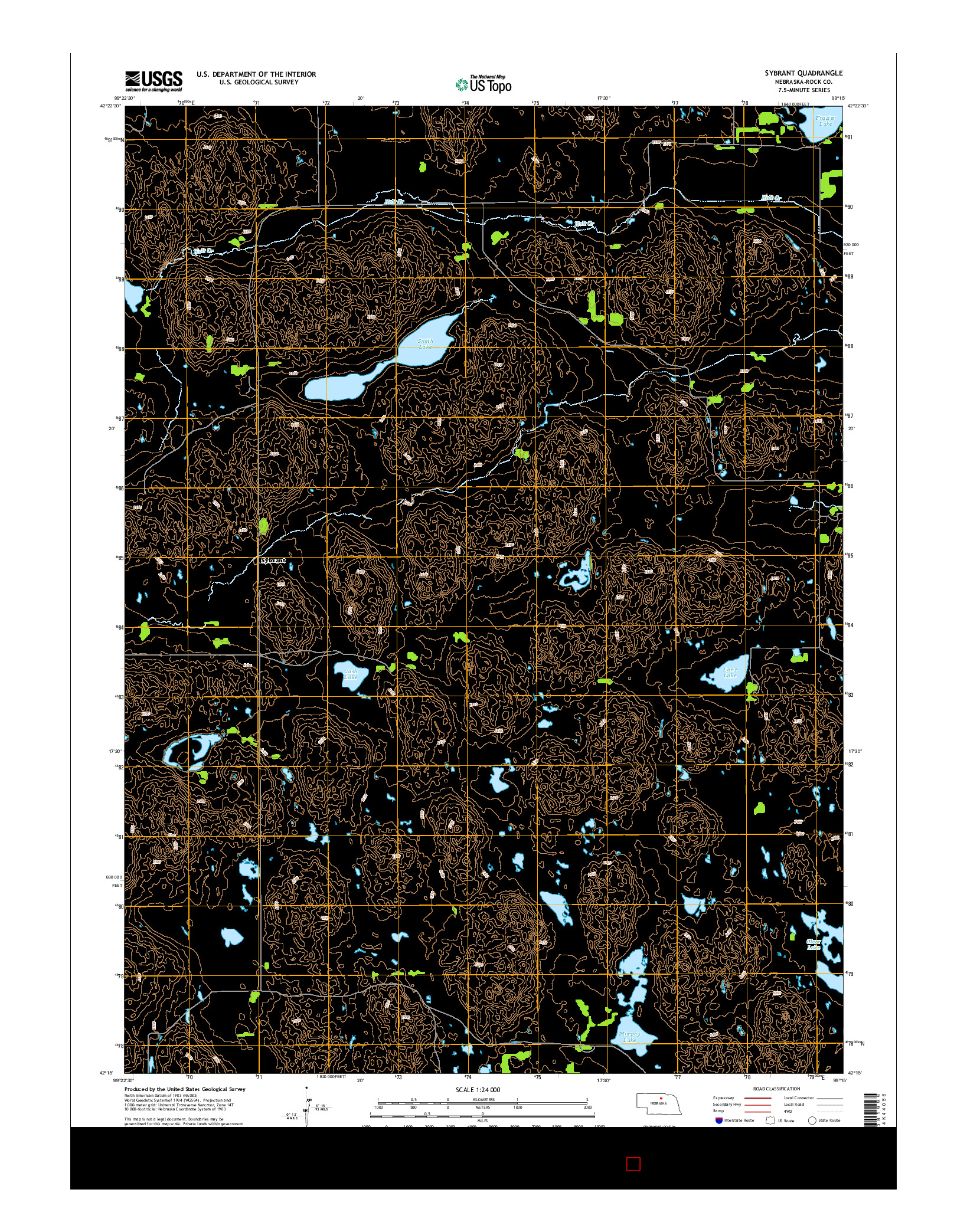 USGS US TOPO 7.5-MINUTE MAP FOR SYBRANT, NE 2014