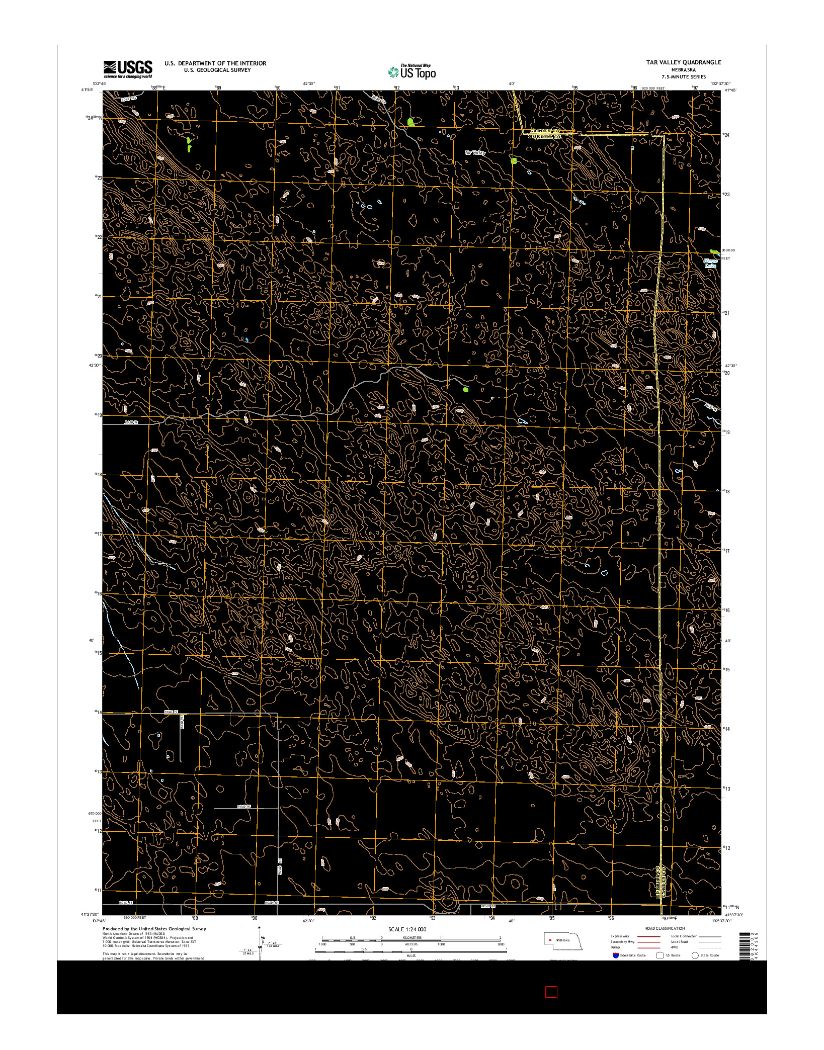 USGS US TOPO 7.5-MINUTE MAP FOR TAR VALLEY, NE 2014