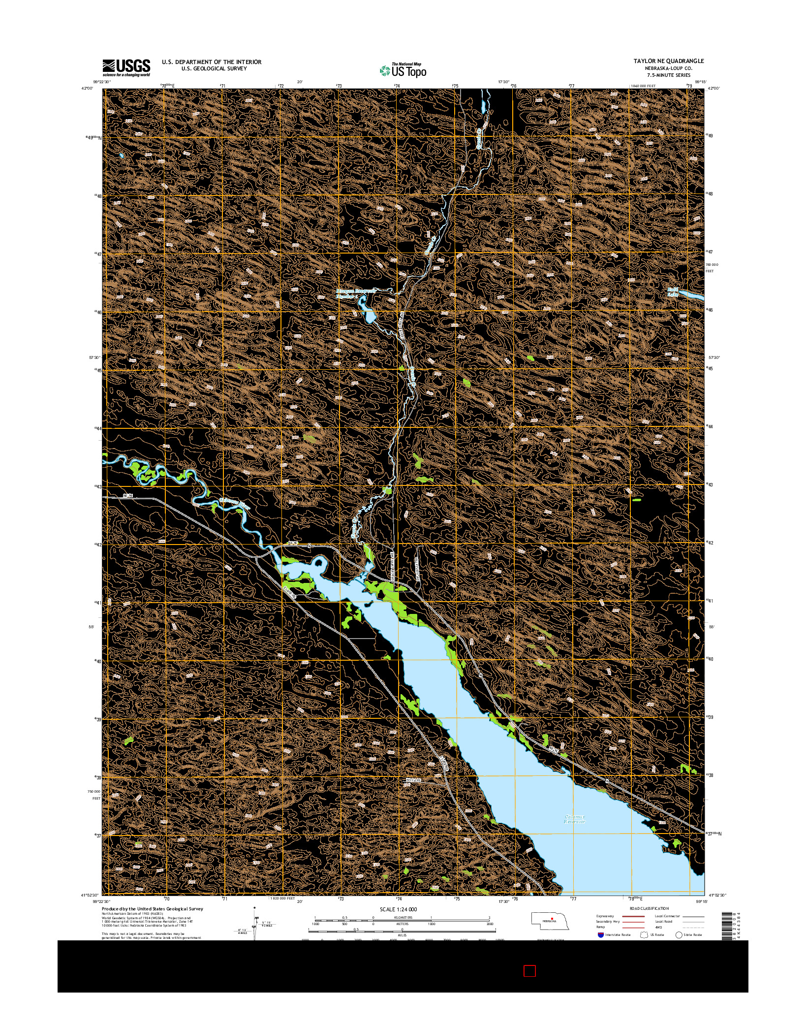 USGS US TOPO 7.5-MINUTE MAP FOR TAYLOR NE, NE 2014