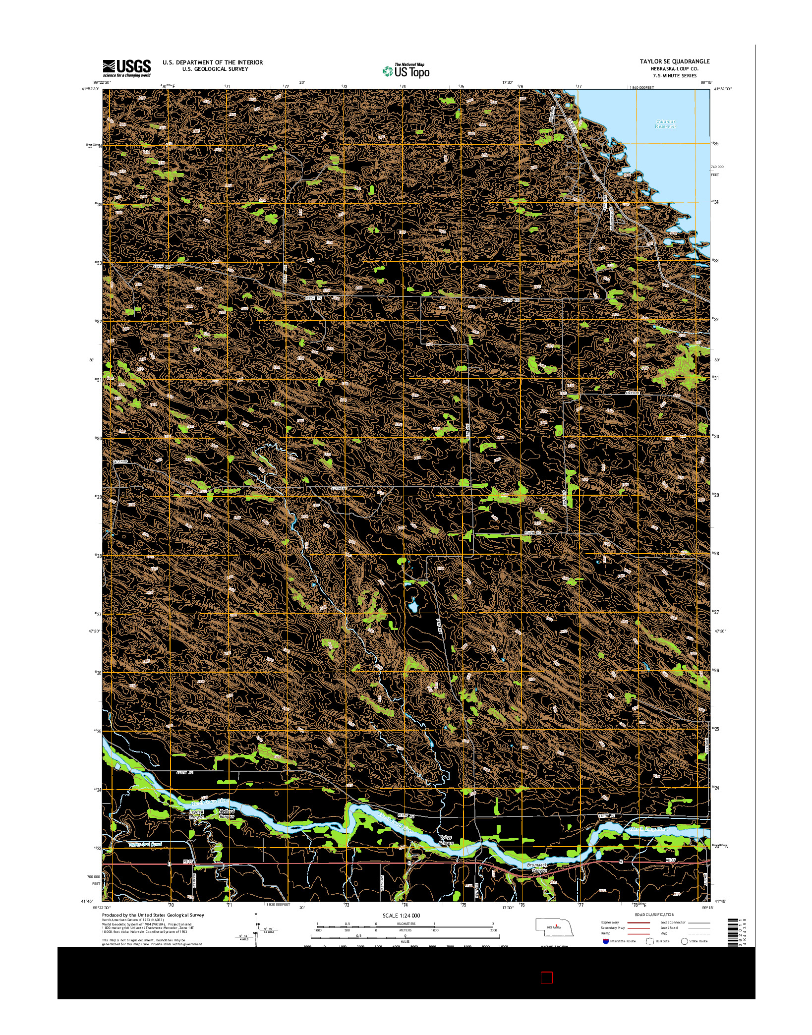 USGS US TOPO 7.5-MINUTE MAP FOR TAYLOR SE, NE 2014