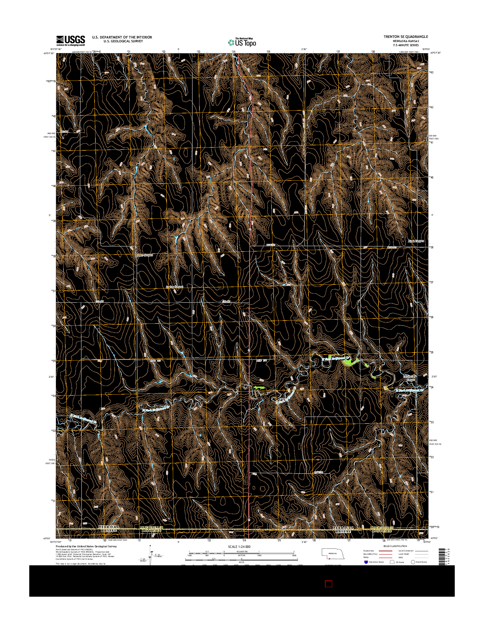 USGS US TOPO 7.5-MINUTE MAP FOR TRENTON SE, NE-KS 2014